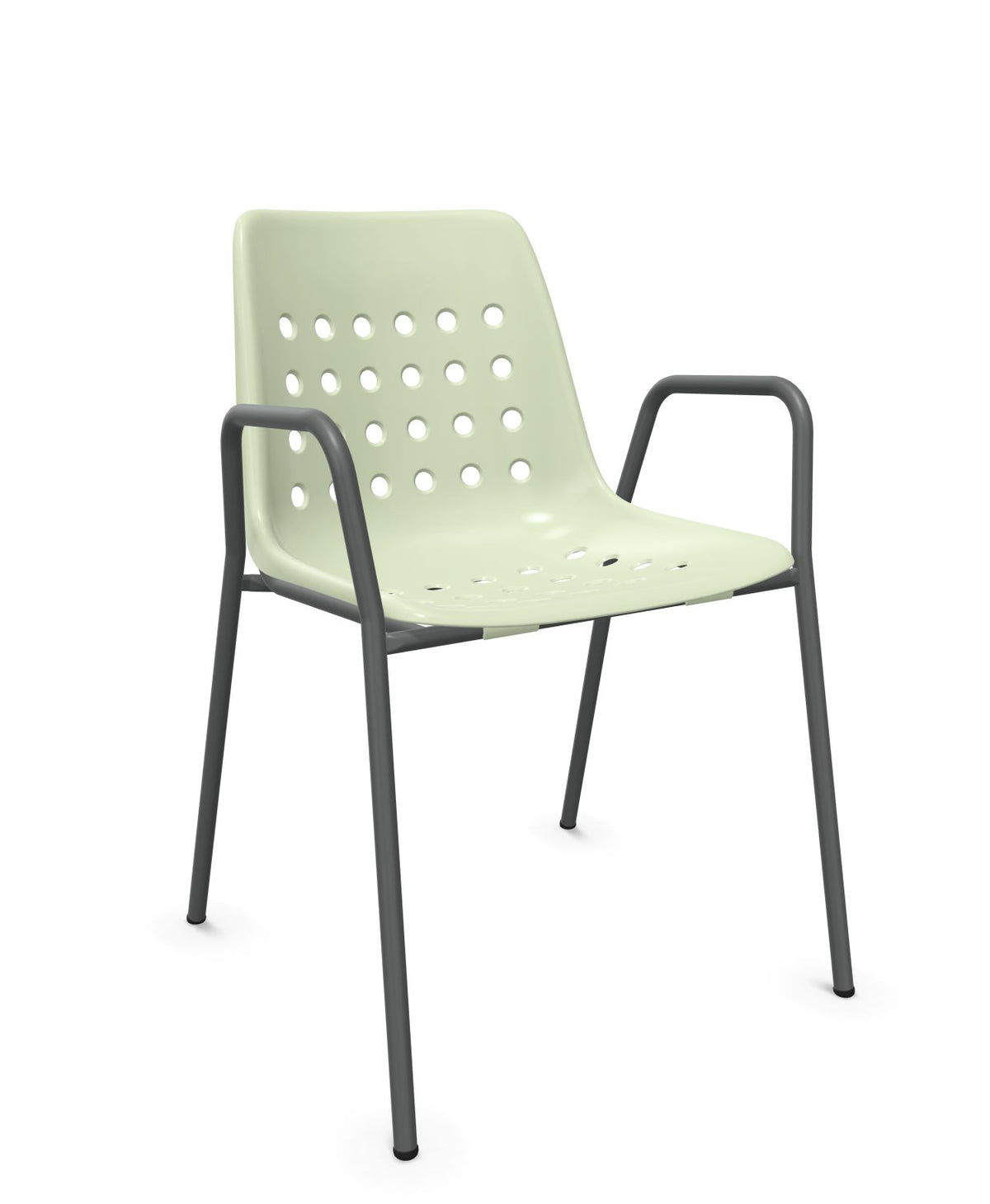 Schaffner Bermuda Fauteuil repas avec accoudoirs tubes ronds