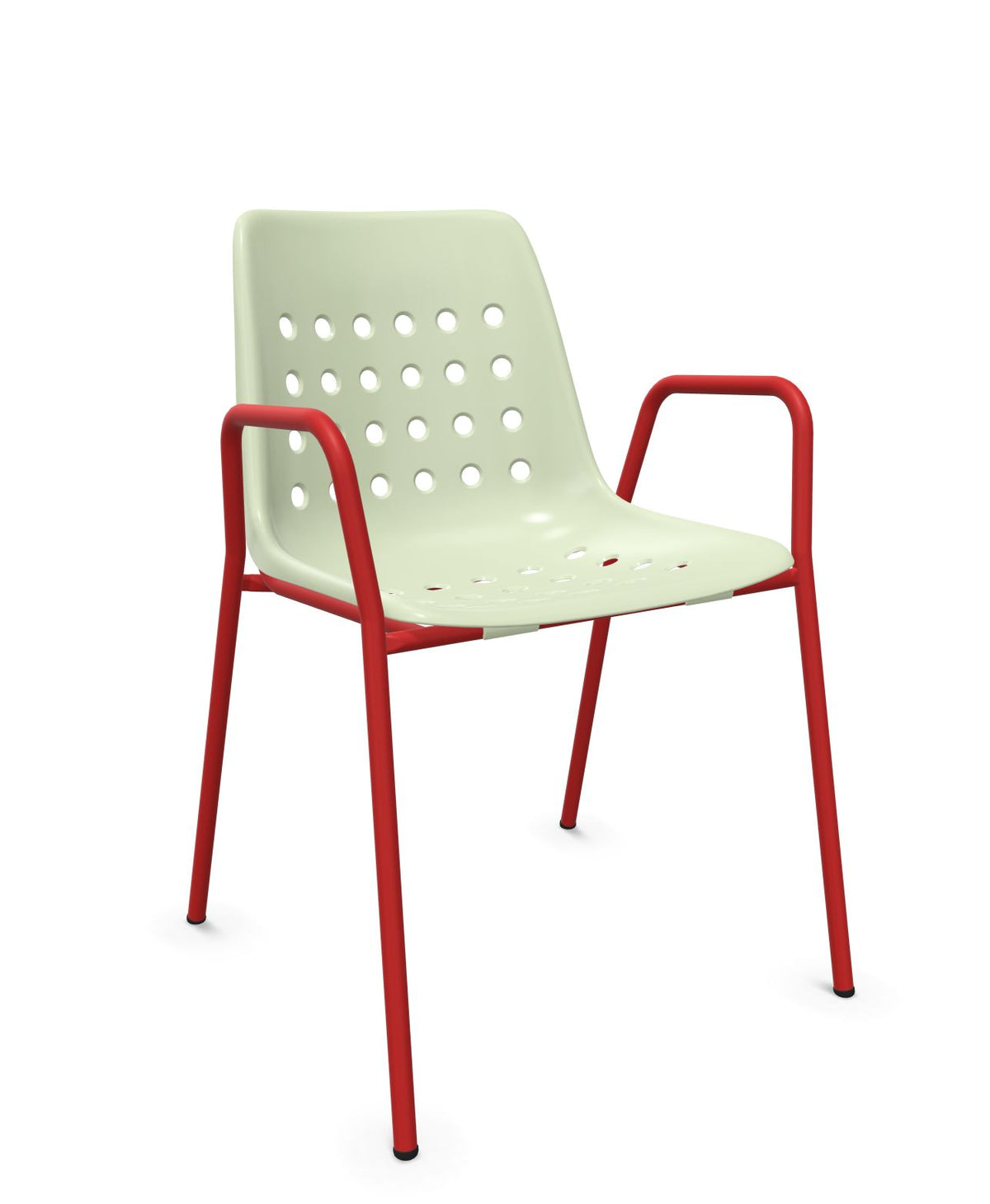 Schaffner Bermuda Fauteuil repas avec accoudoirs tubes ronds
