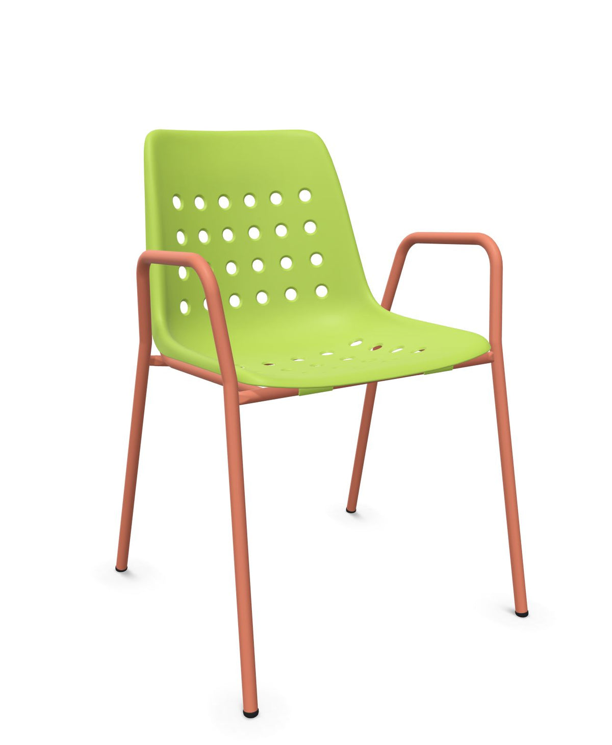Schaffner Bermuda Fauteuil repas avec accoudoirs tubes ronds
