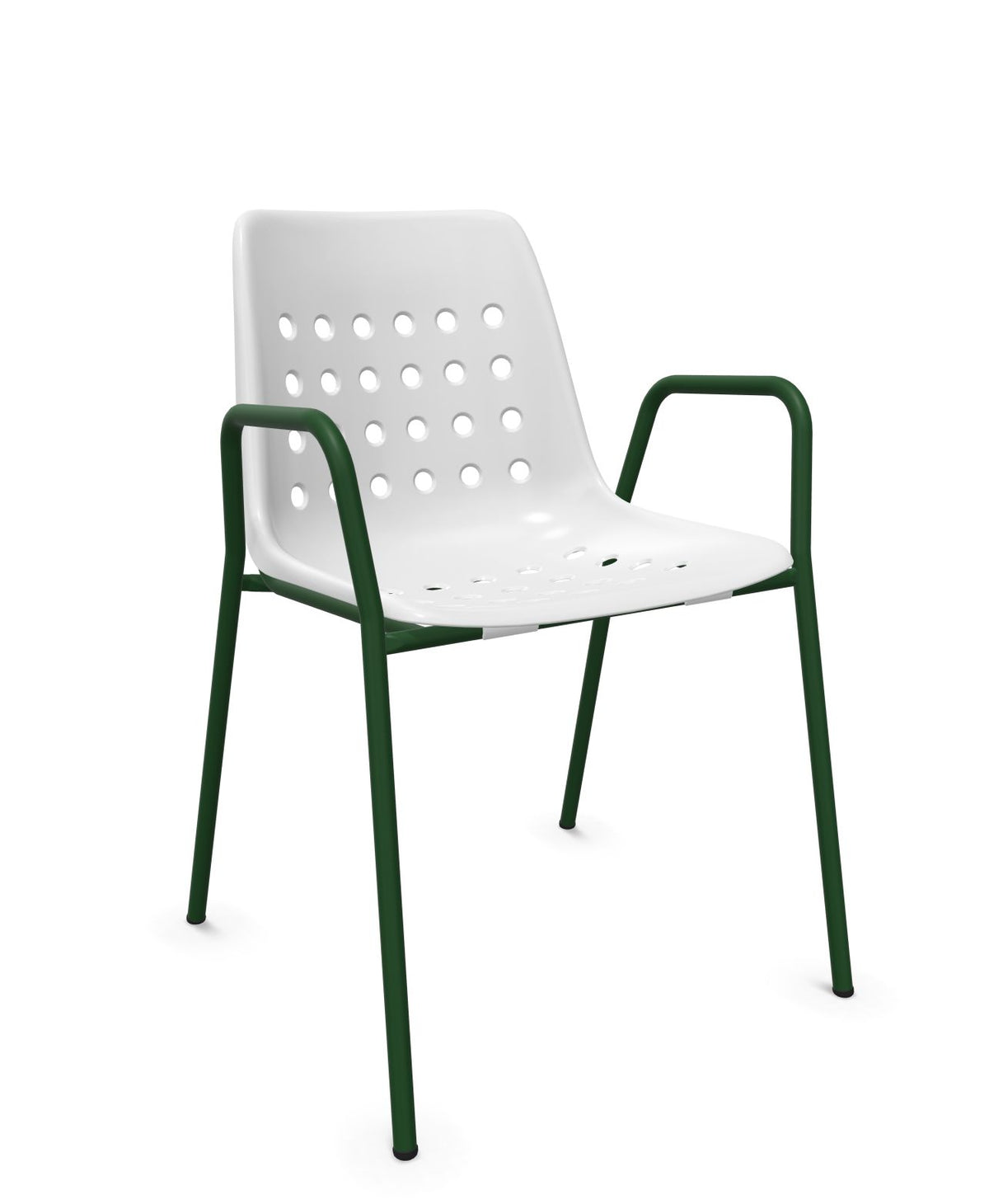Schaffner Bermuda Fauteuil repas avec accoudoirs tubes ronds