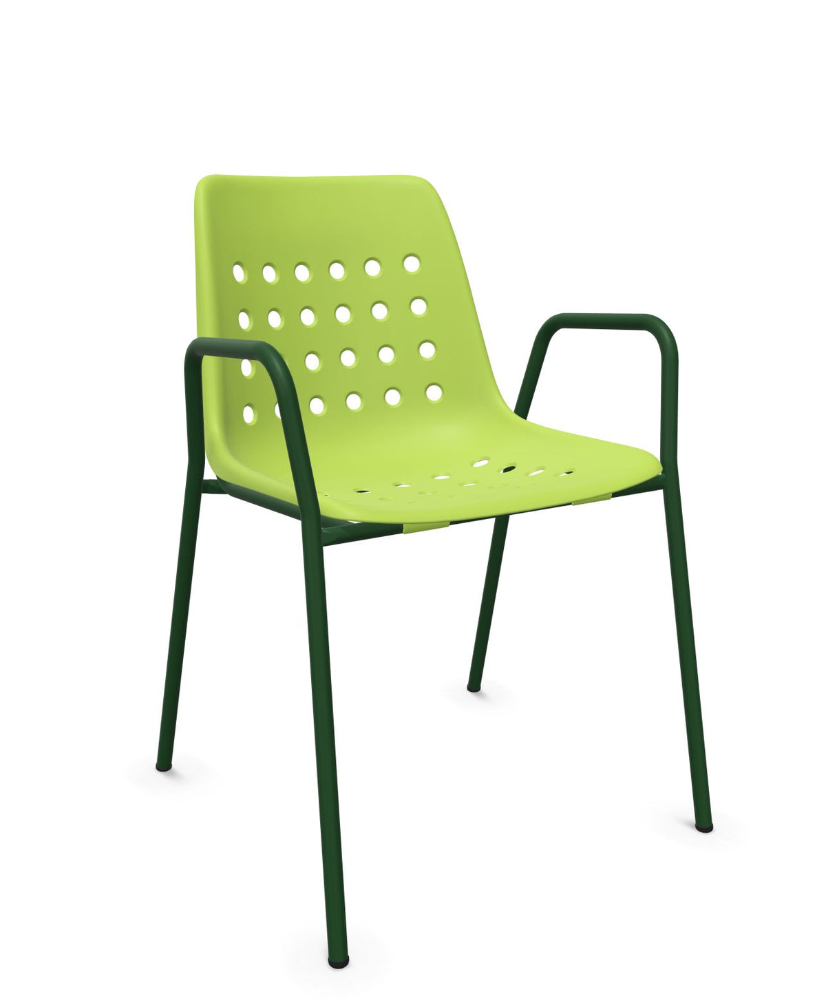Schaffner Bermuda Fauteuil repas avec accoudoirs tubes ronds