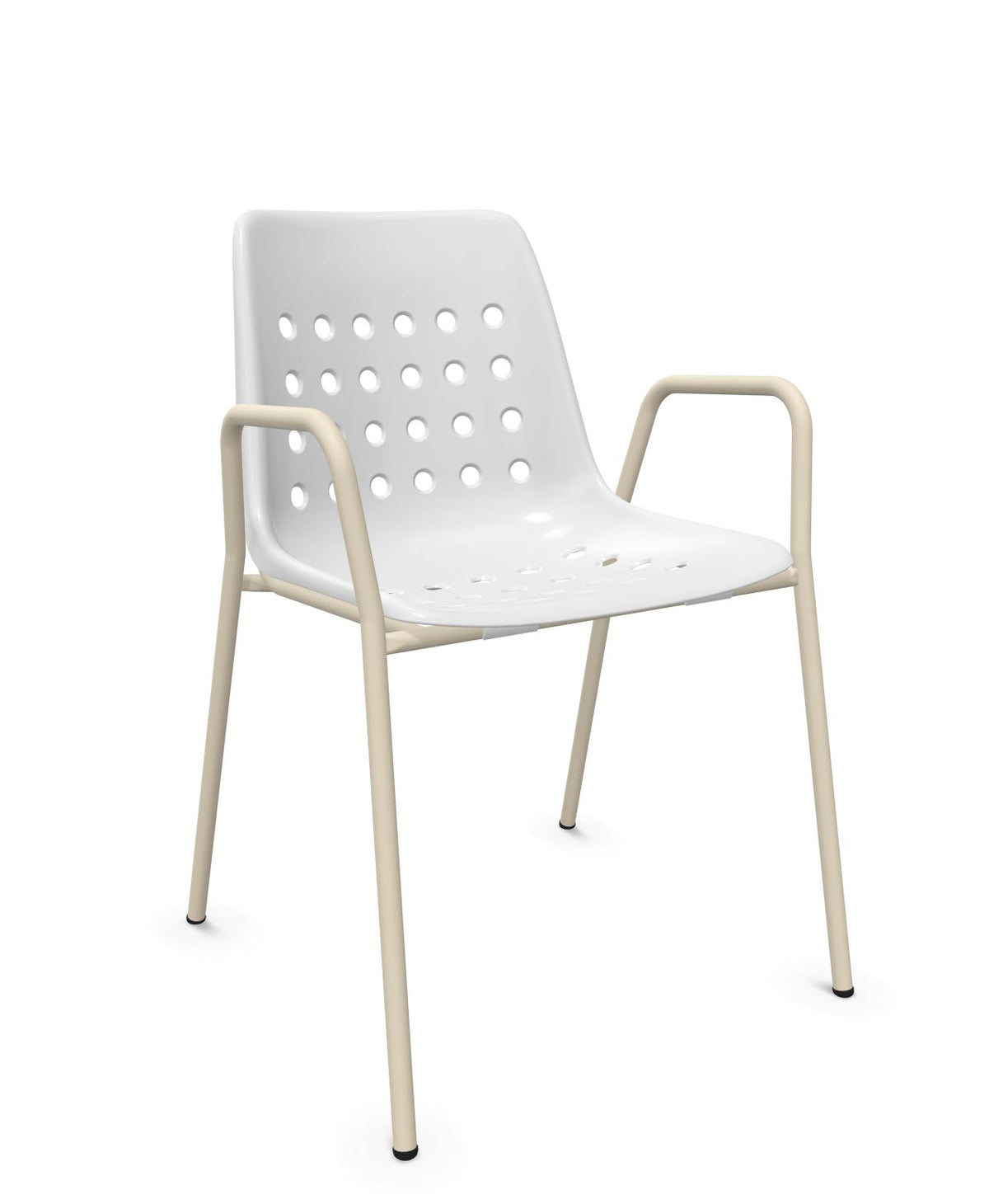 Schaffner Bermuda Fauteuil repas avec accoudoirs tubes ronds