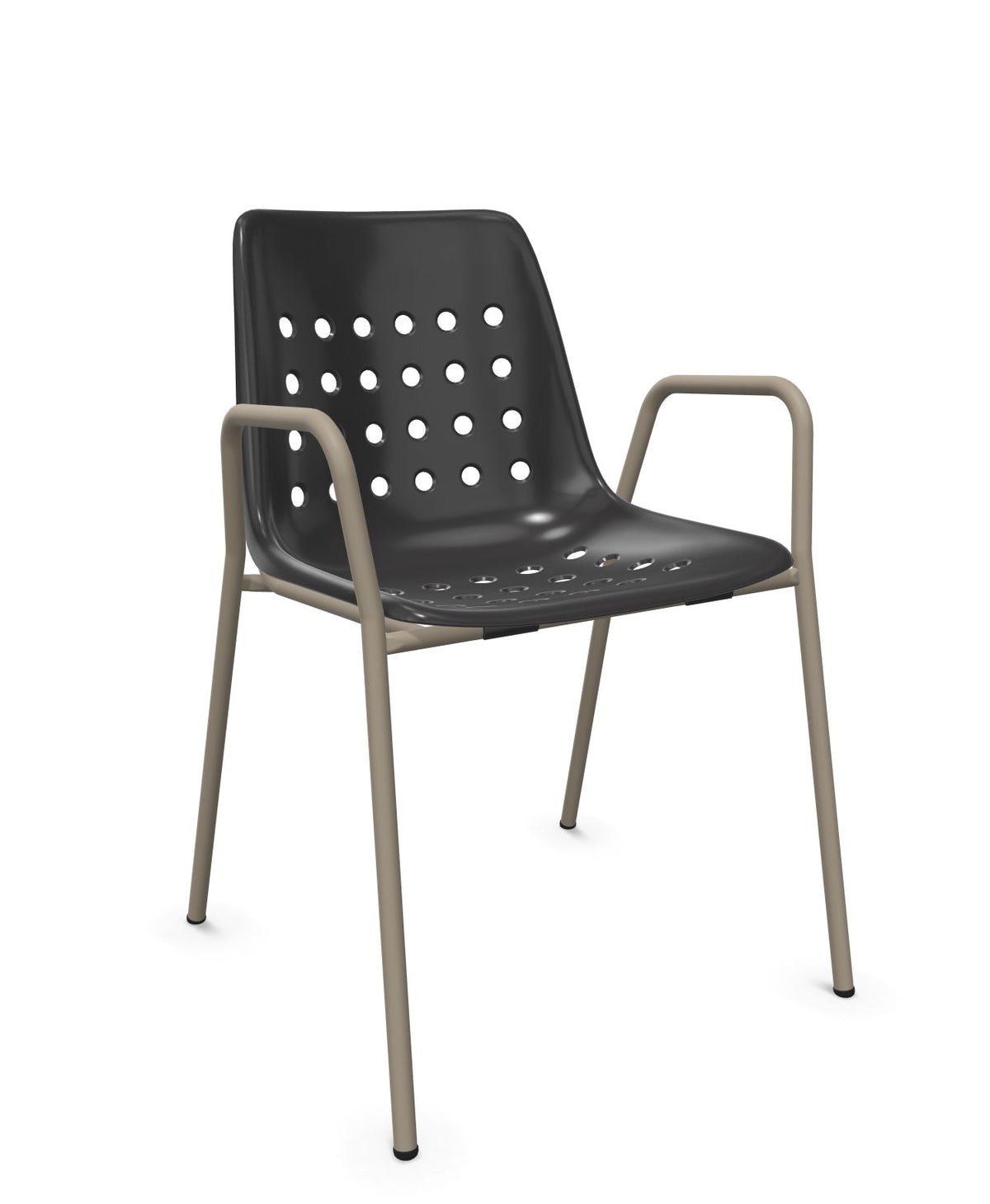 Schaffner Bermuda Fauteuil repas avec accoudoirs tubes ronds