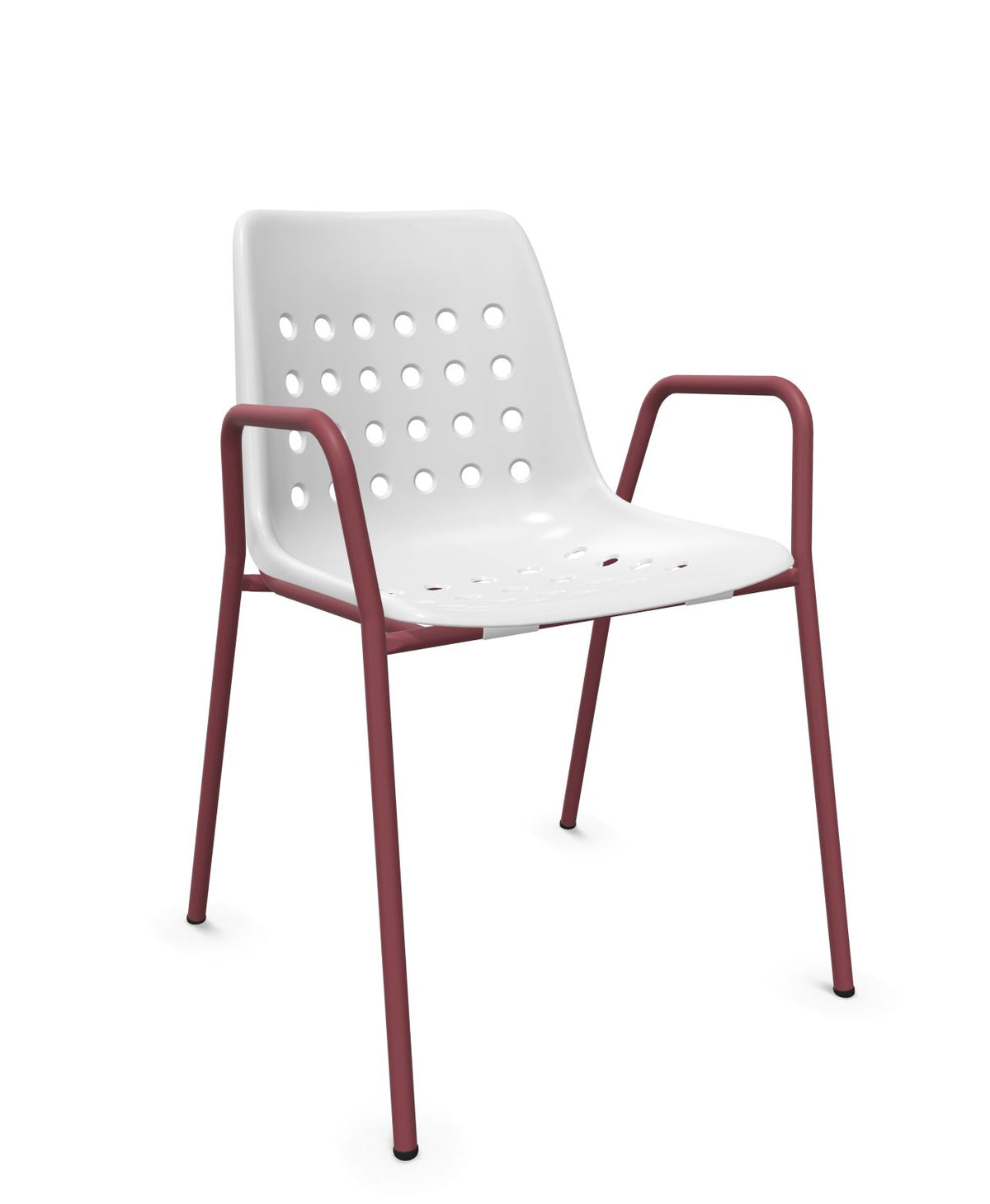 Schaffner Bermuda Fauteuil repas avec accoudoirs tubes ronds