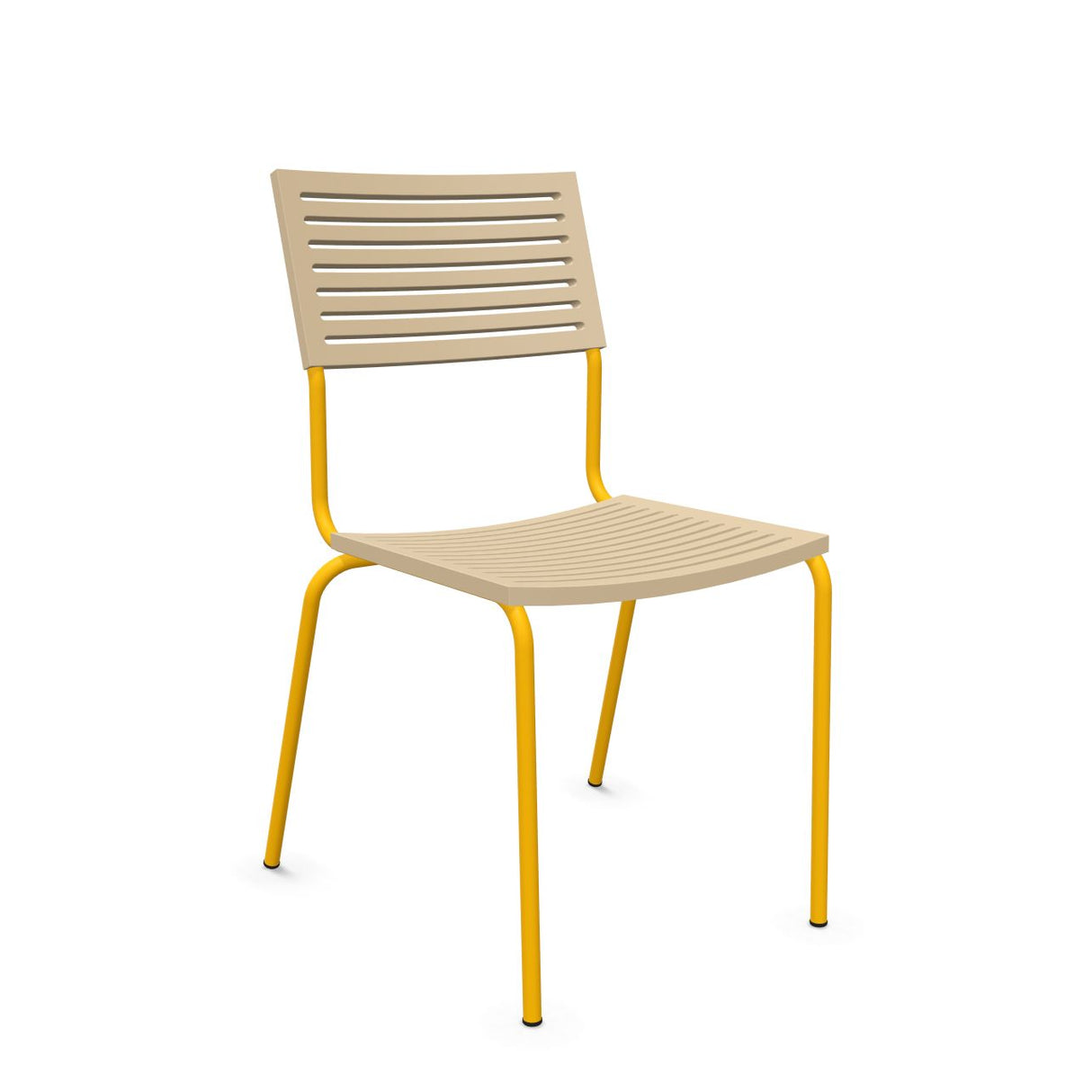 Schaffner Bodensee Lamello Chaise empilable Marron Pastel 83 Jaune 11