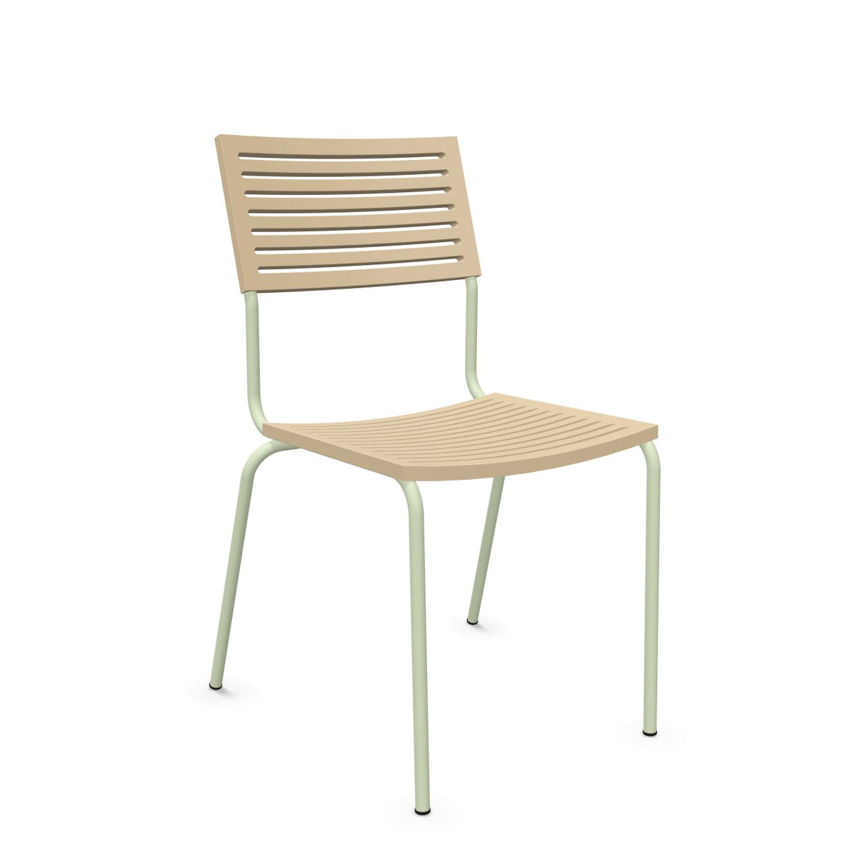 Schaffner Bodensee Lamello Chaise empilable Marron Pastel 83 Vert Pastel 64