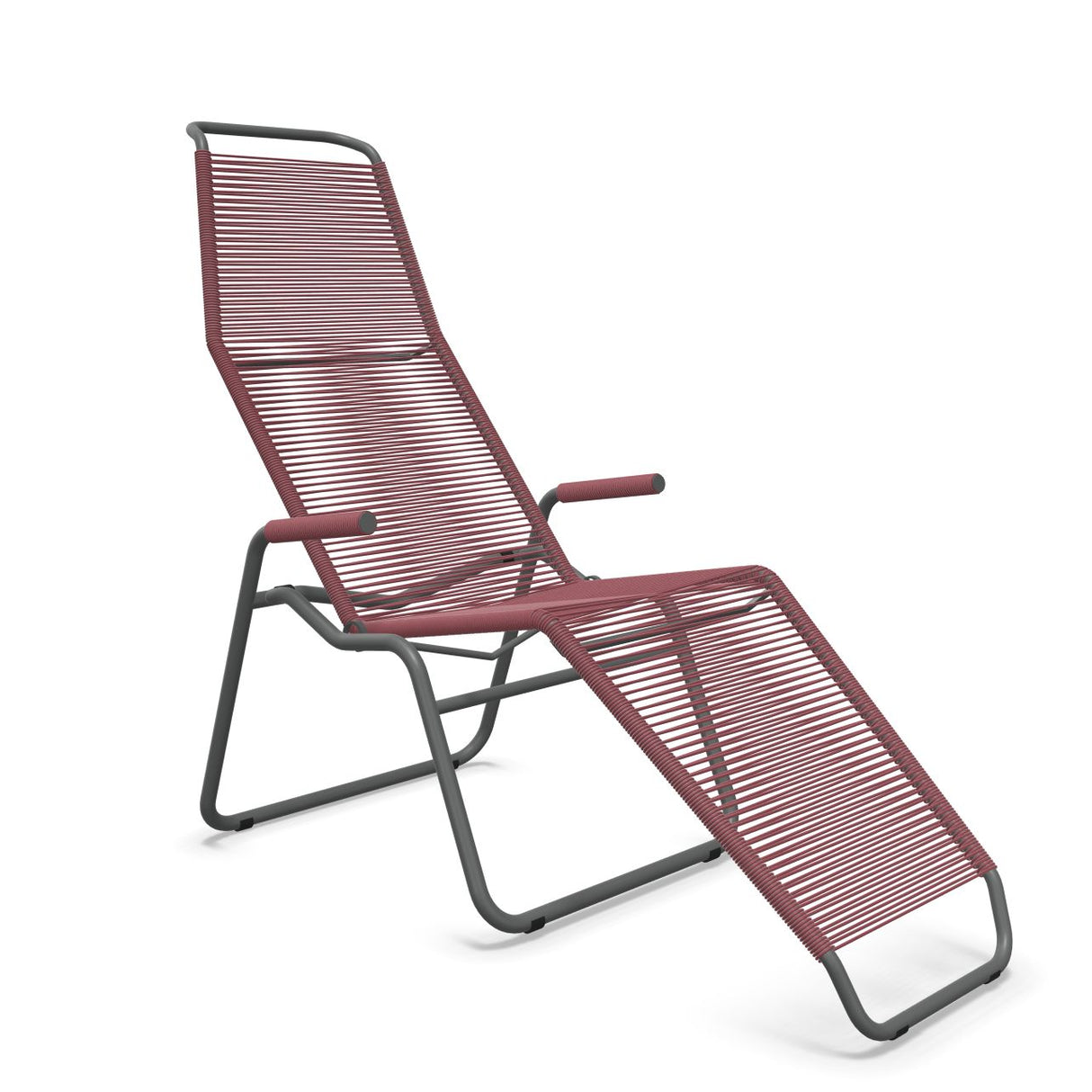 Schaffner Brissago Chaise longue Spaghetti Bordeaux 38 Graphite 73