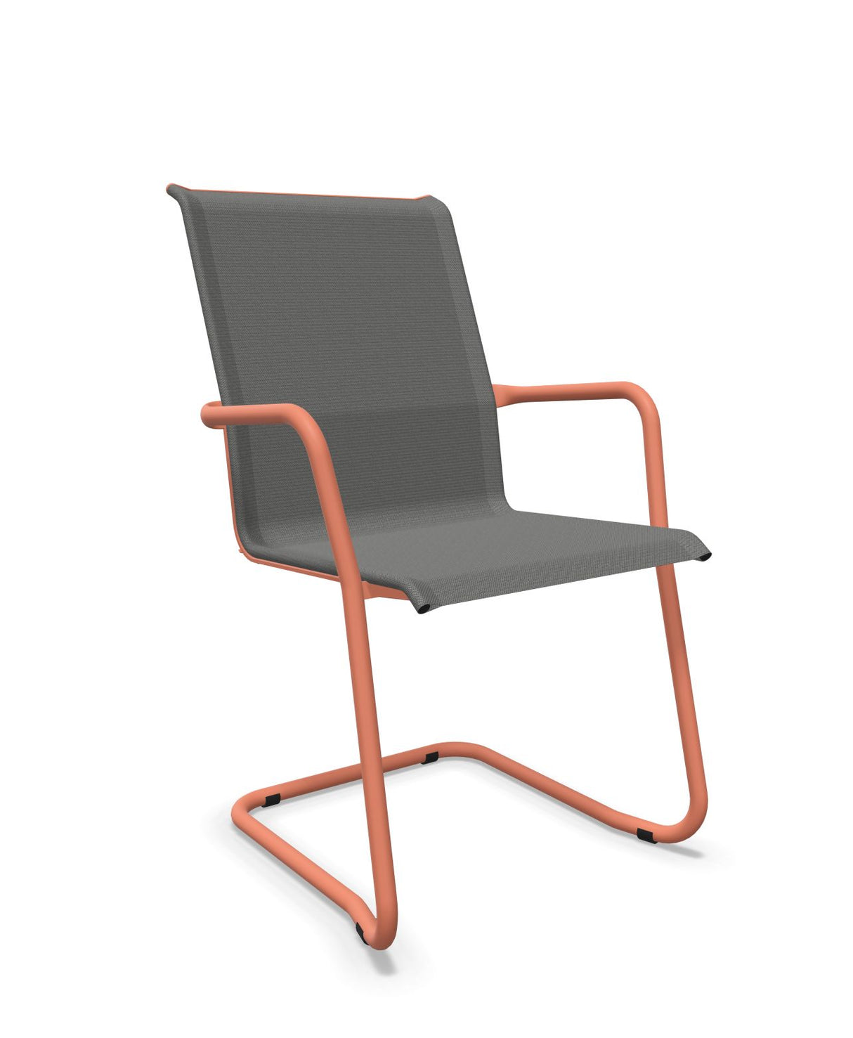 Schaffner Locarno Fauteuil Cantilever empilable Gris 20 Terracotta 84