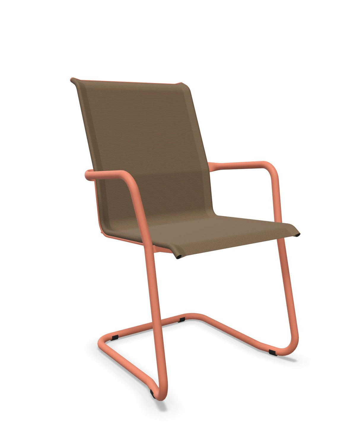 Schaffner Locarno Fauteuil Cantilever empilable Marron Crème 28 Terracotta 84