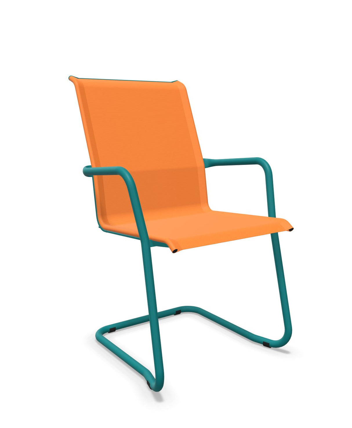 Schaffner Locarno Fauteuil Cantilever empilable Orange 13 Bleu Kali 56