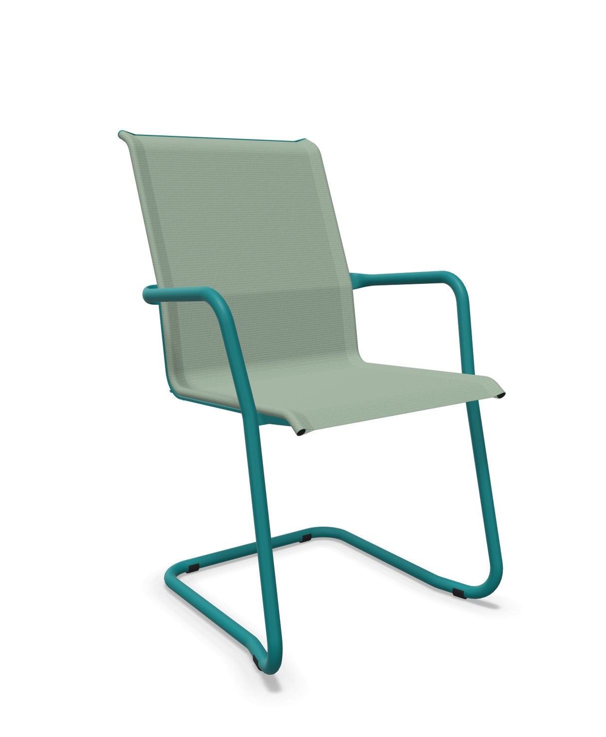 Schaffner Locarno Fauteuil Cantilever empilable Vert Crème 26 Bleu Kali 56