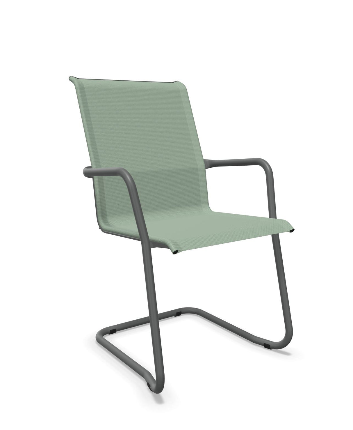 Schaffner Locarno Fauteuil Cantilever empilable Vert Crème 26 Graphite 73