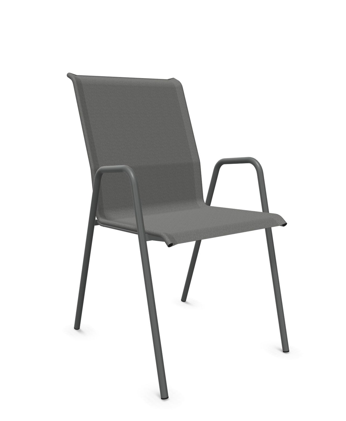 Schaffner Locarno Fauteuil repas empilable Gris 20 Graphite 73
