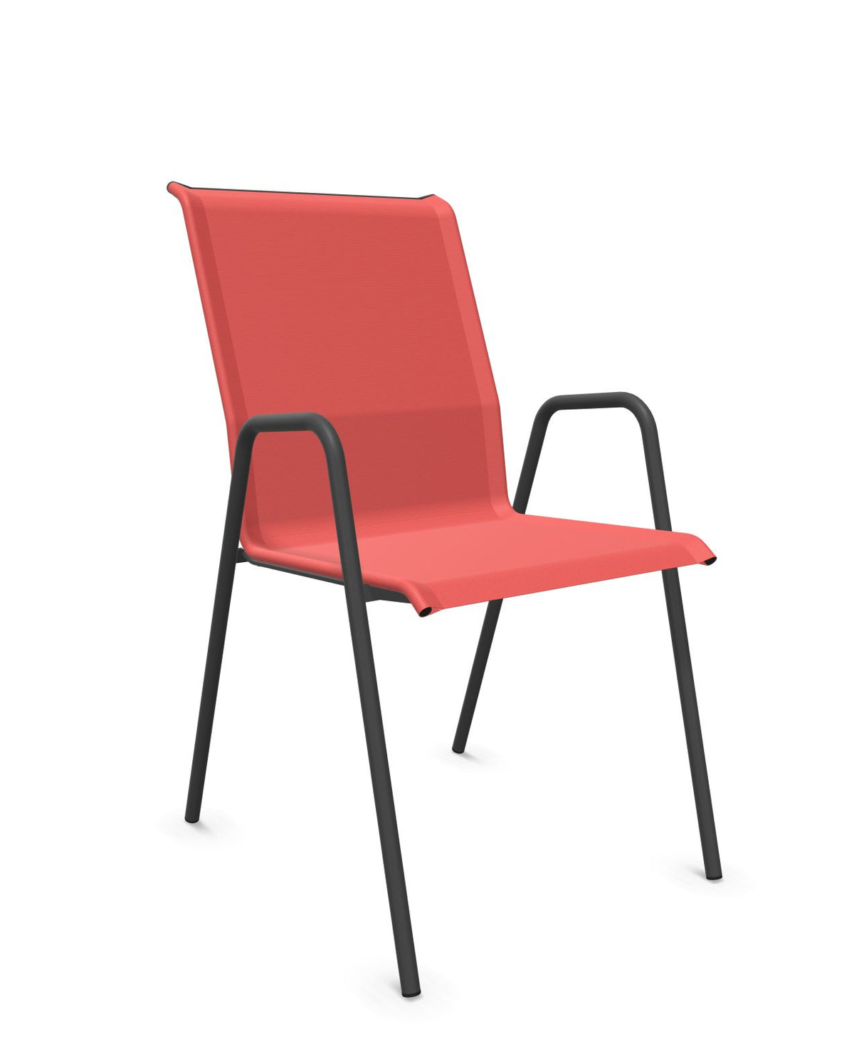 Schaffner Locarno Fauteuil repas empilable Rouge 30 Noir 91