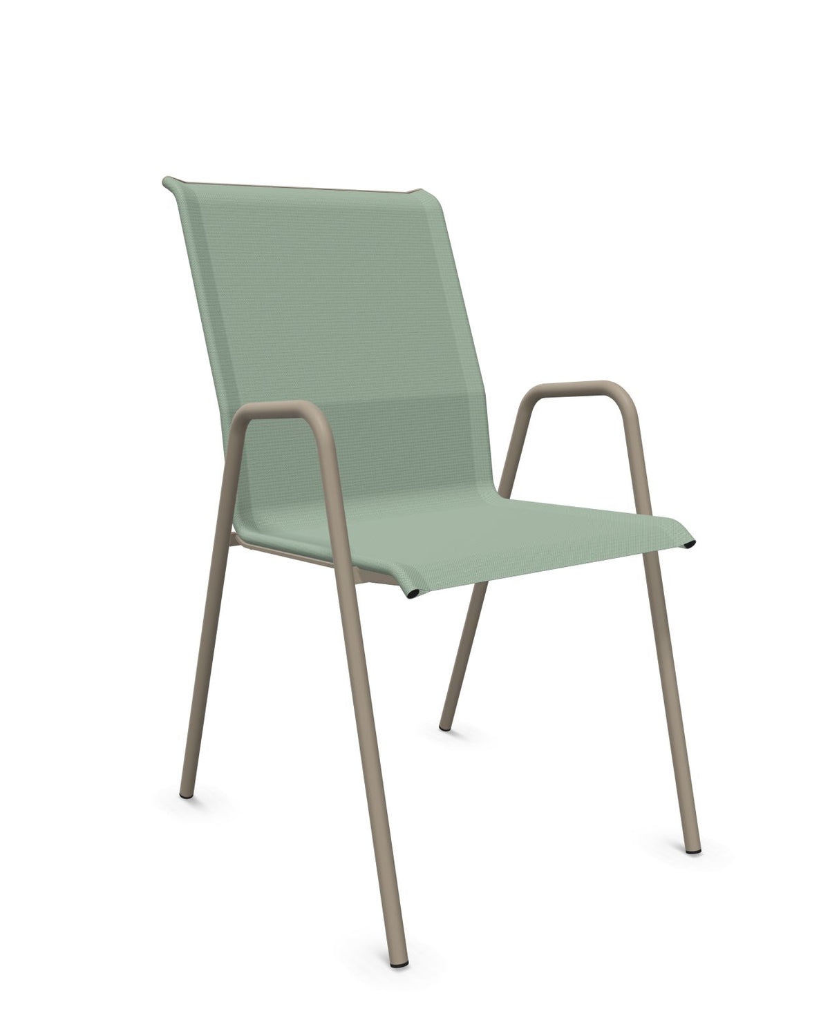 Schaffner Locarno Fauteuil repas empilable Vert Crème 26 Champagne 85