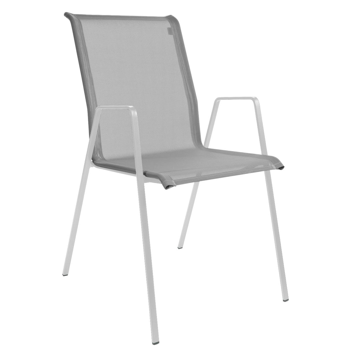 Schaffner Luzern Fauteuil repas empilable Blanc 90 Gris 20