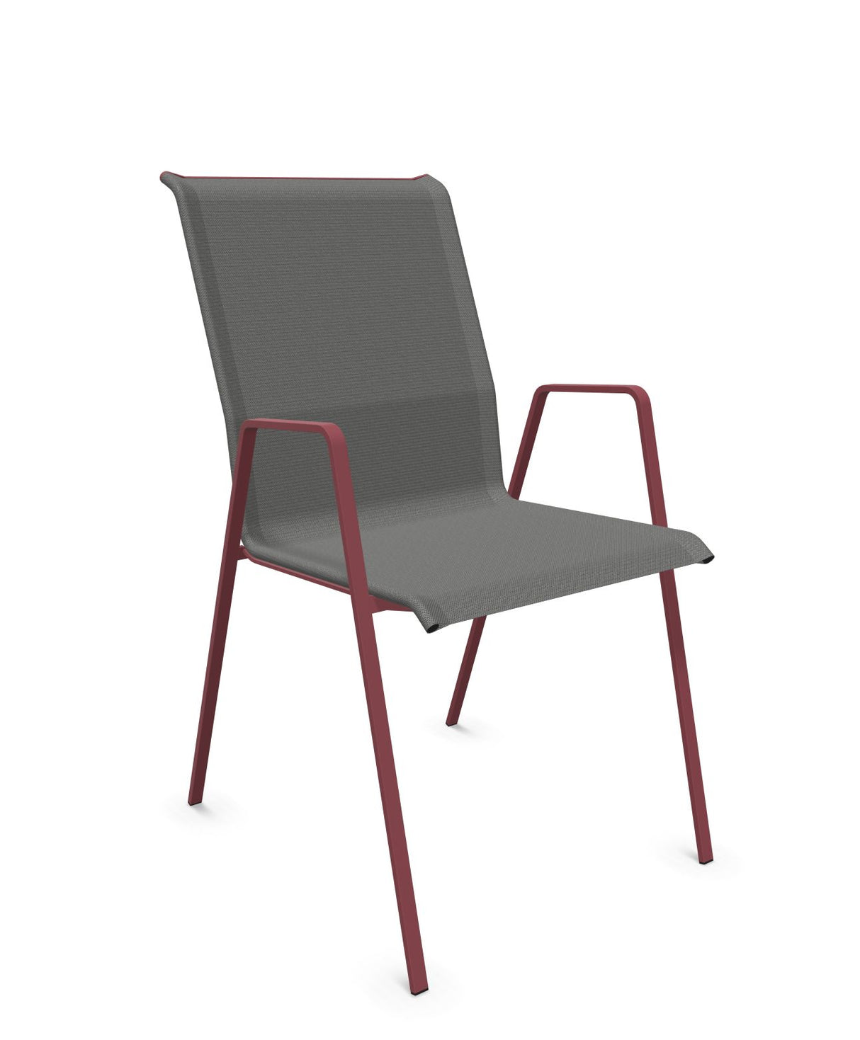 Schaffner Luzern Fauteuil repas empilable Gris 20 Bordeaux 38