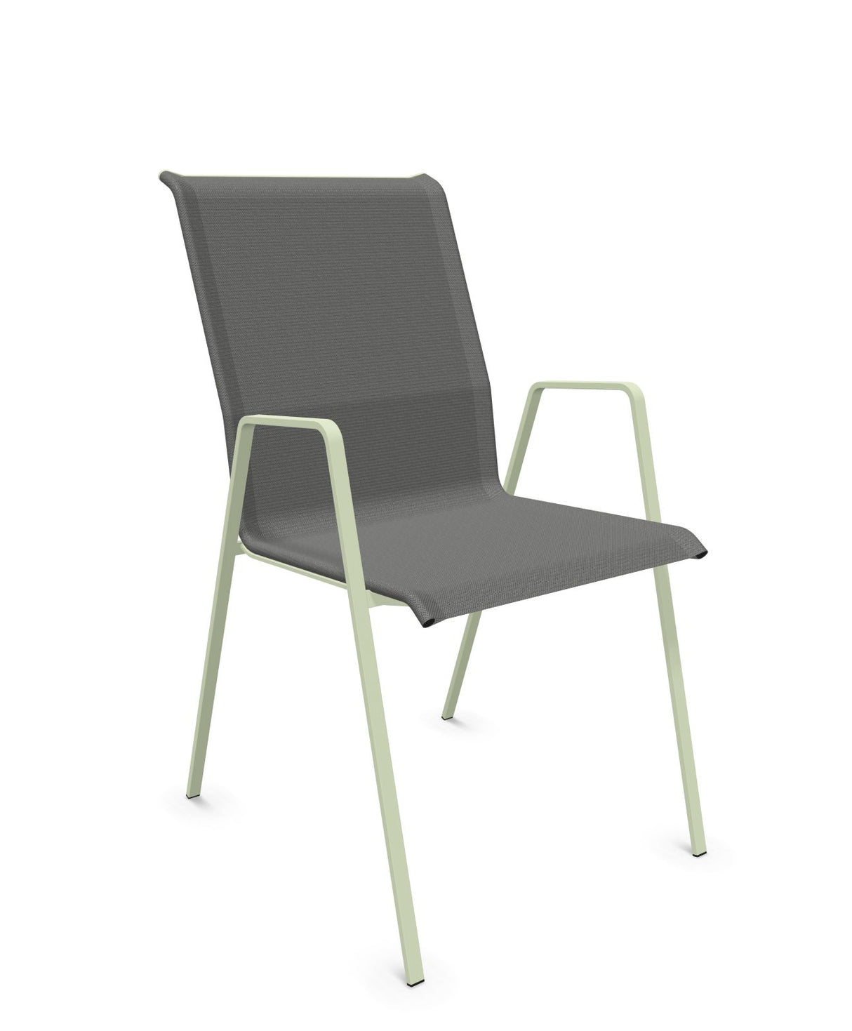 Schaffner Luzern Fauteuil repas empilable Gris 20 Vert Pastel 64