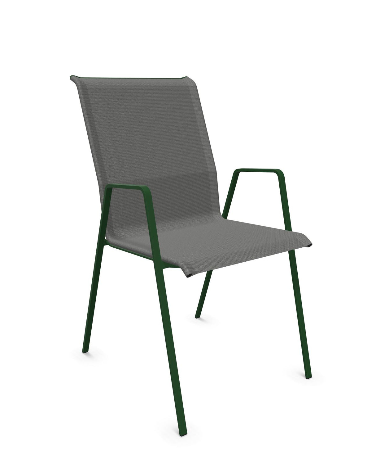 Schaffner Luzern Fauteuil repas empilable Gris 20 Vert Sapin 66