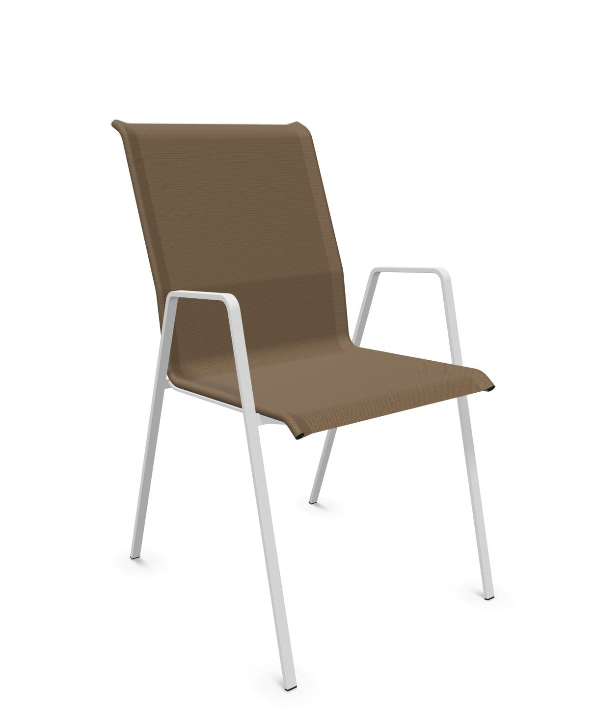 Schaffner Luzern Fauteuil repas empilable Marron Crème 28 Blanc 90