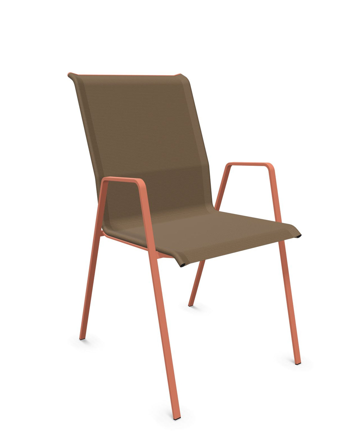 Schaffner Luzern Fauteuil repas empilable Marron Crème 28 Terracotta 84
