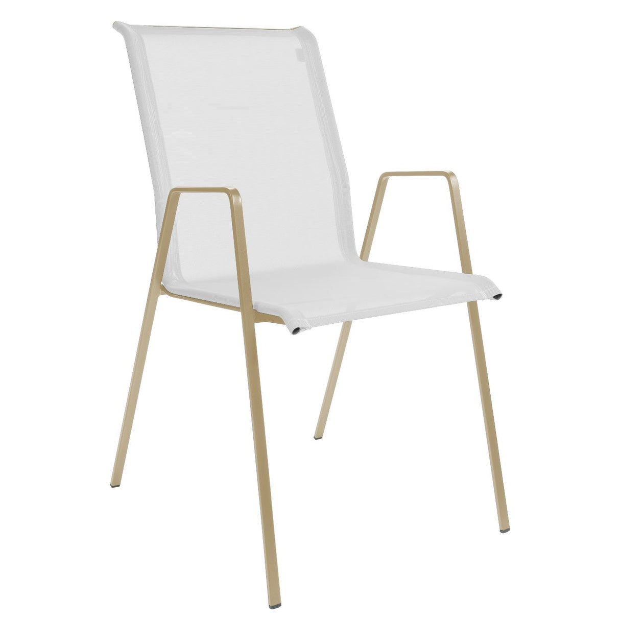Schaffner Luzern Fauteuil repas empilable Marron pastel 83 Blanc 90
