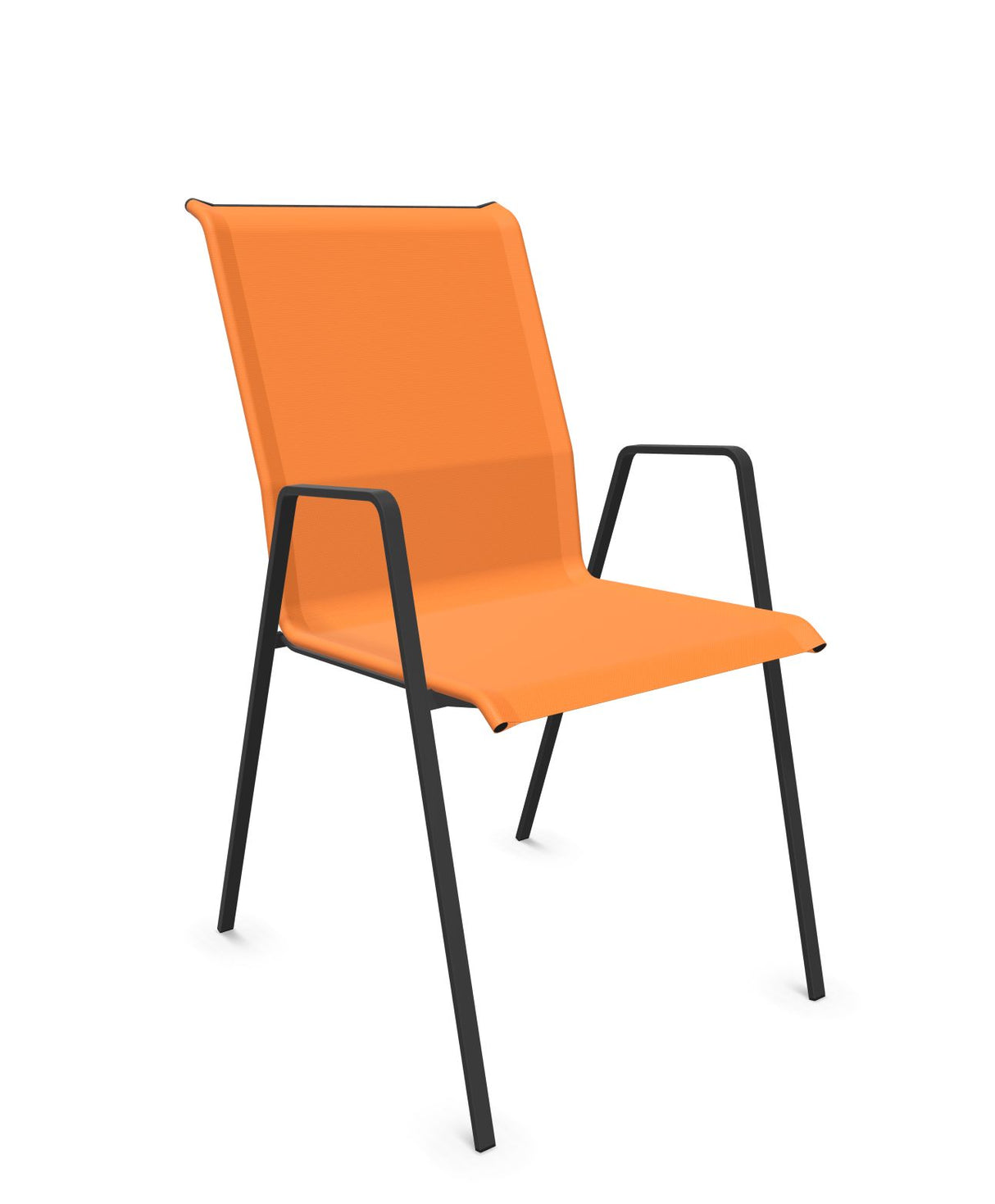 Schaffner Luzern Fauteuil repas empilable Orange 13 Anthracite 77