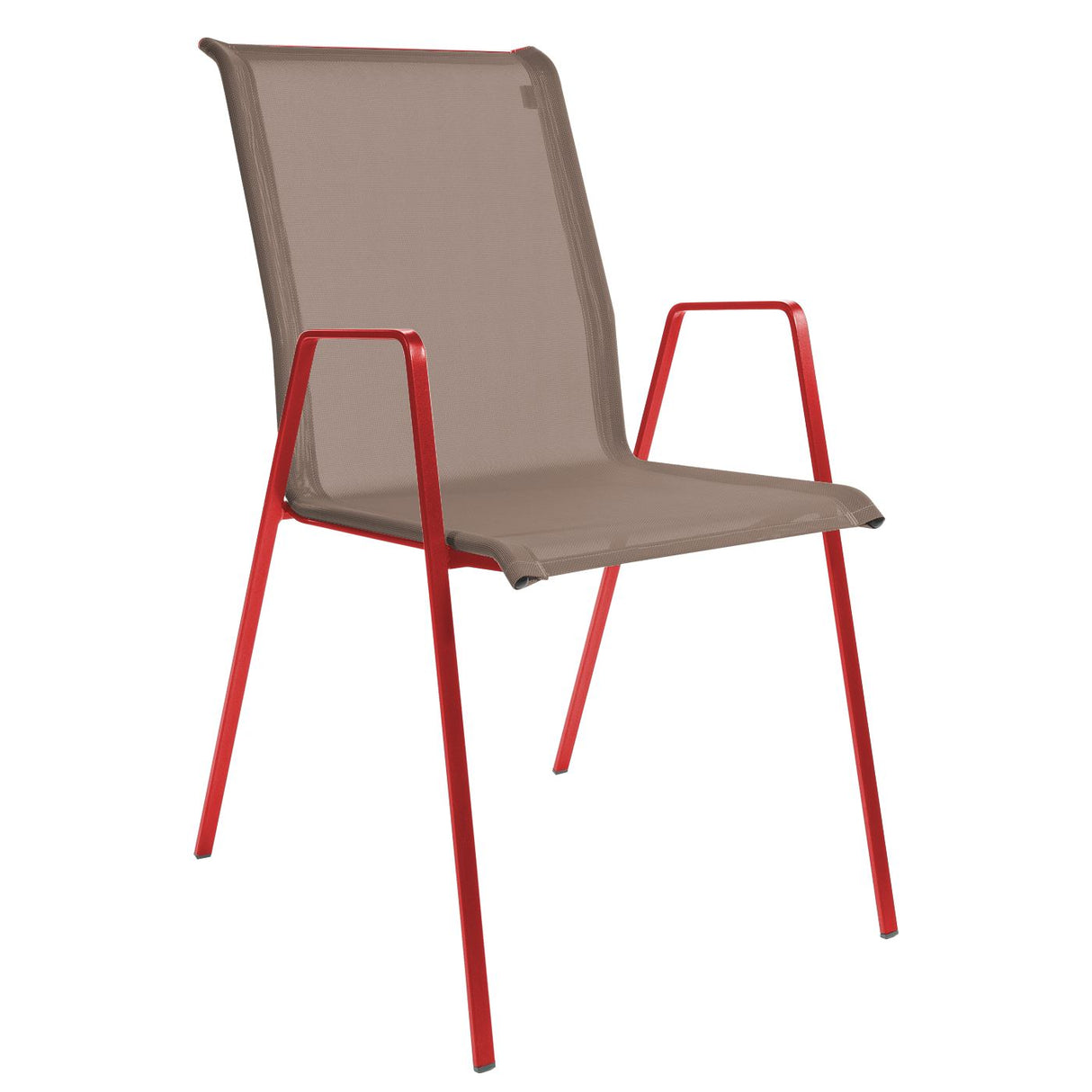 Schaffner Luzern Fauteuil repas empilable Rouge 30 Marron 82