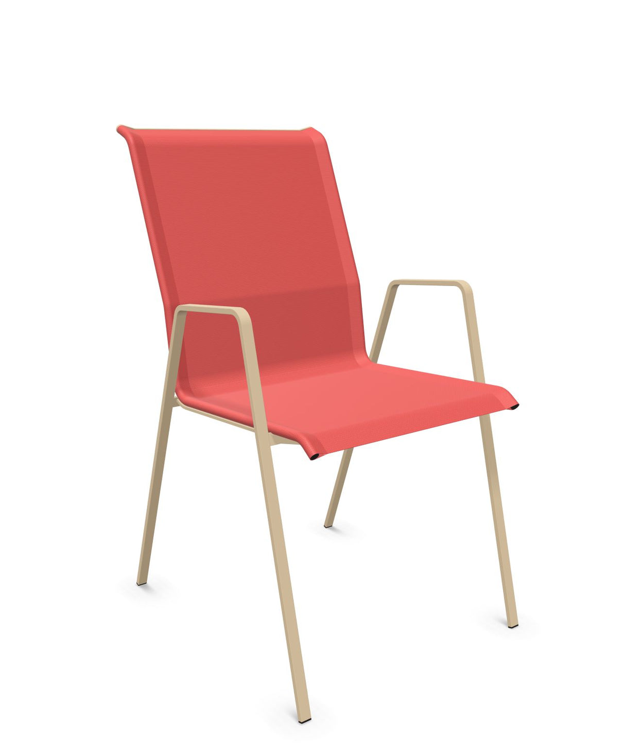 Schaffner Luzern Fauteuil repas empilable Rouge 30 Marron Pastel 83