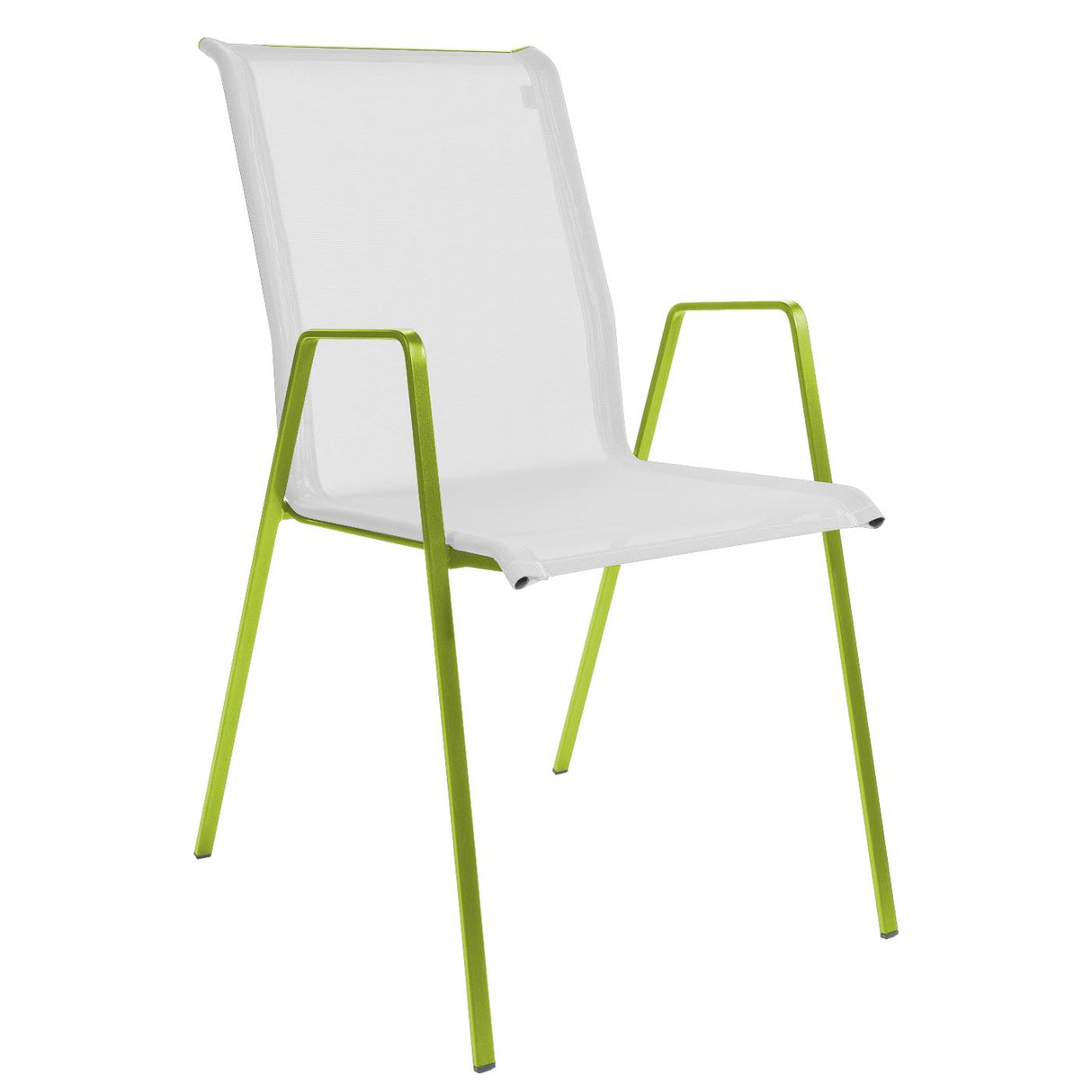 Schaffner Luzern Fauteuil repas empilable Vert clair 63 Blanc 90