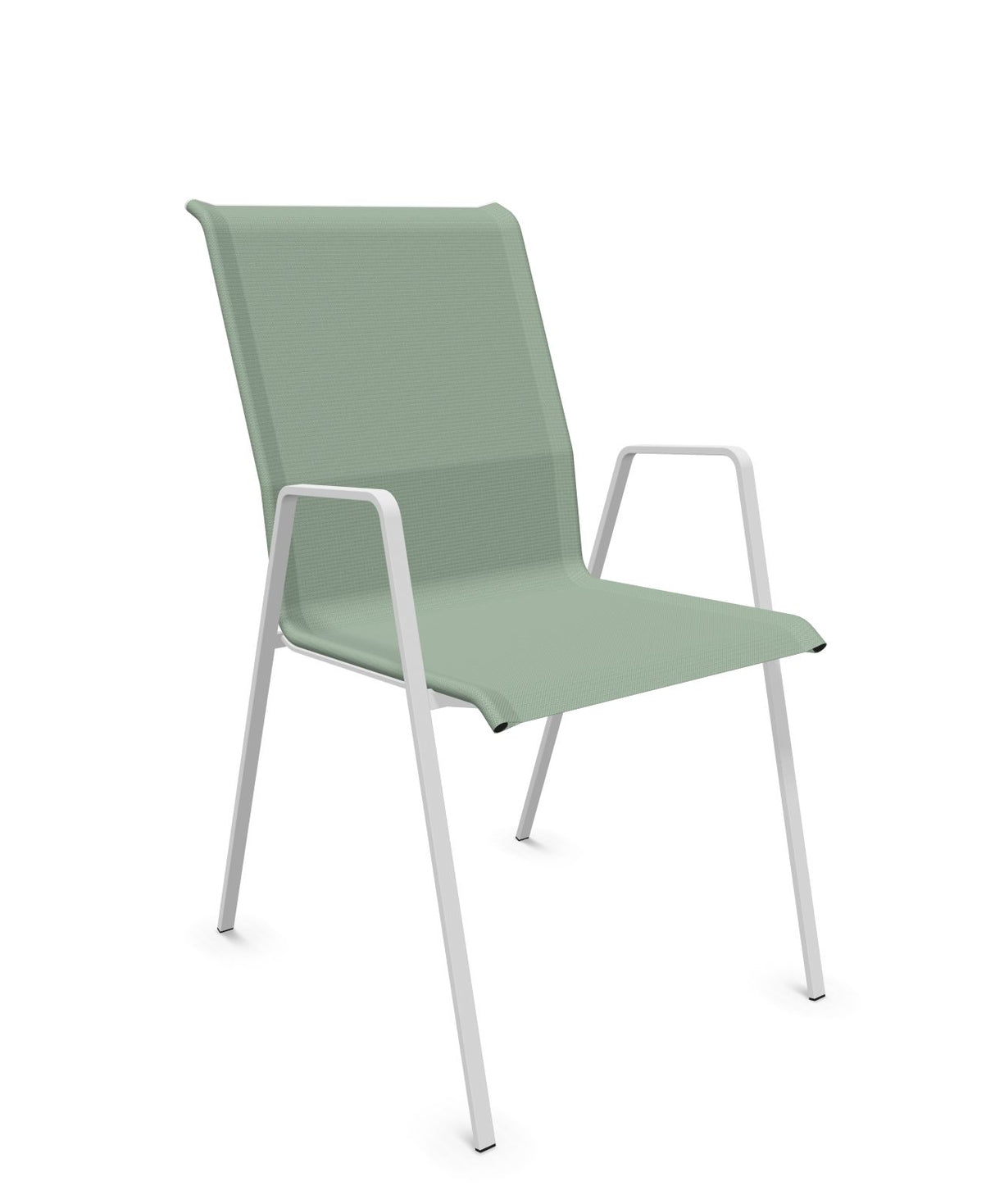Schaffner Luzern Fauteuil repas empilable Vert Crème 26 Blanc 90