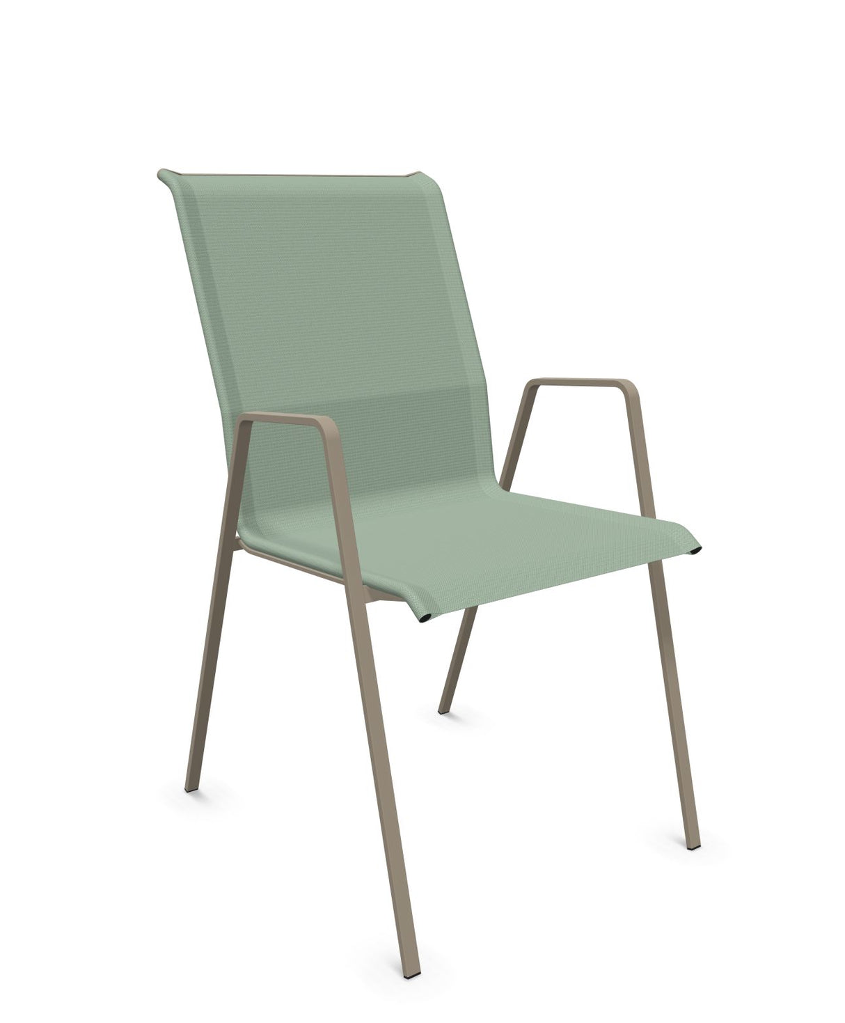 Schaffner Luzern Fauteuil repas empilable Vert Crème 26 Champagne 85