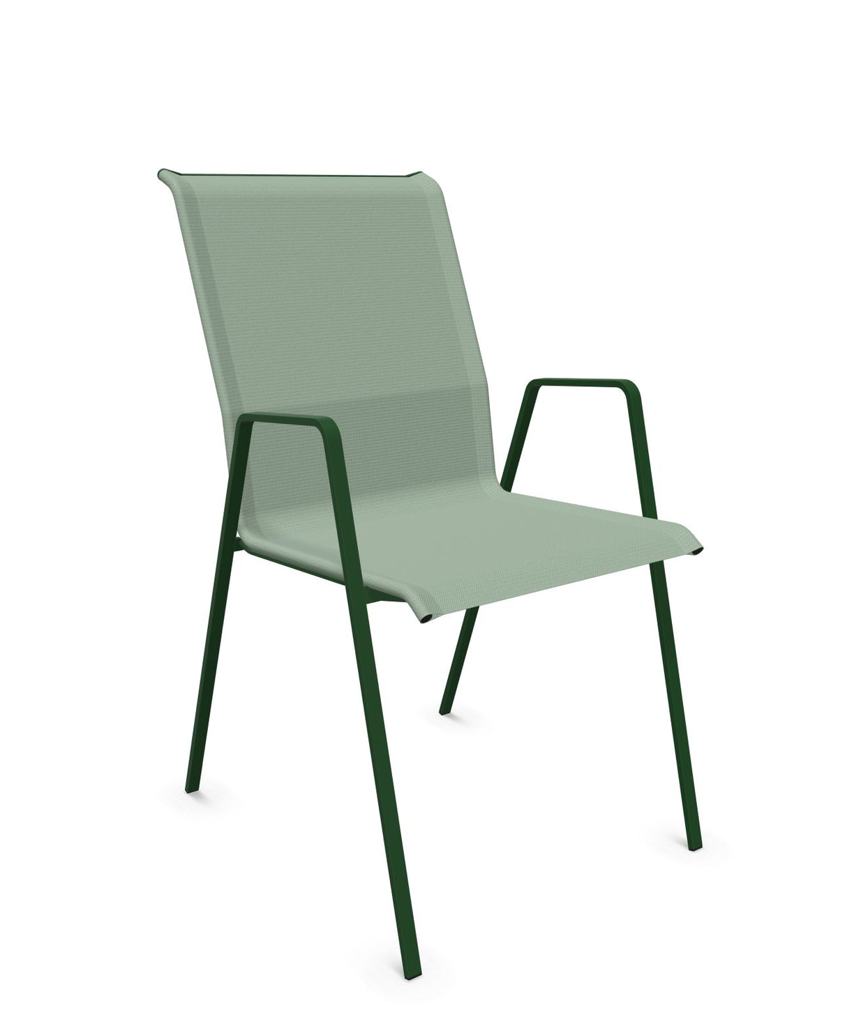 Schaffner Luzern Fauteuil repas empilable Vert Crème 26 Vert Sapin 66