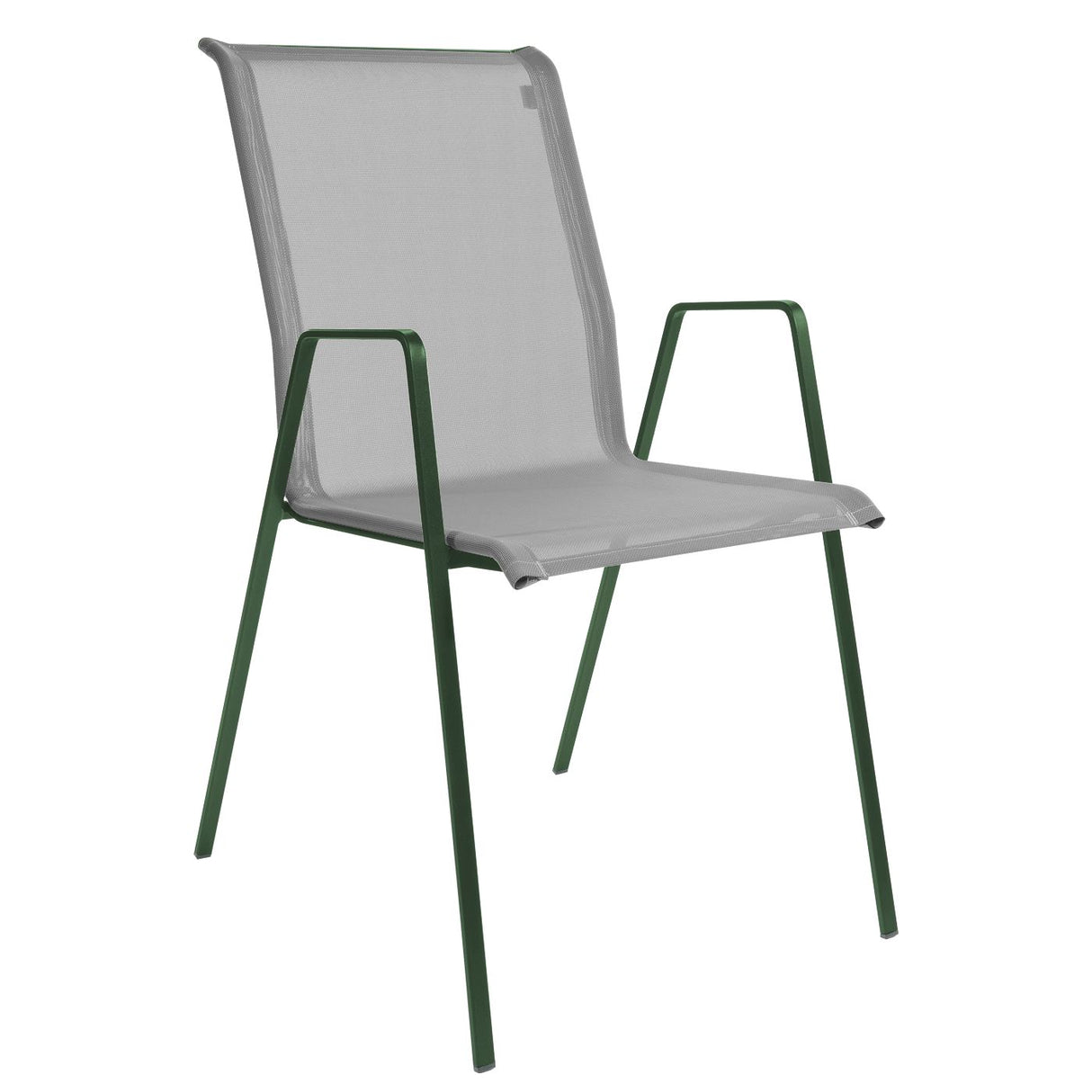 Schaffner Luzern Fauteuil repas empilable Vert sapin 66 Gris 20