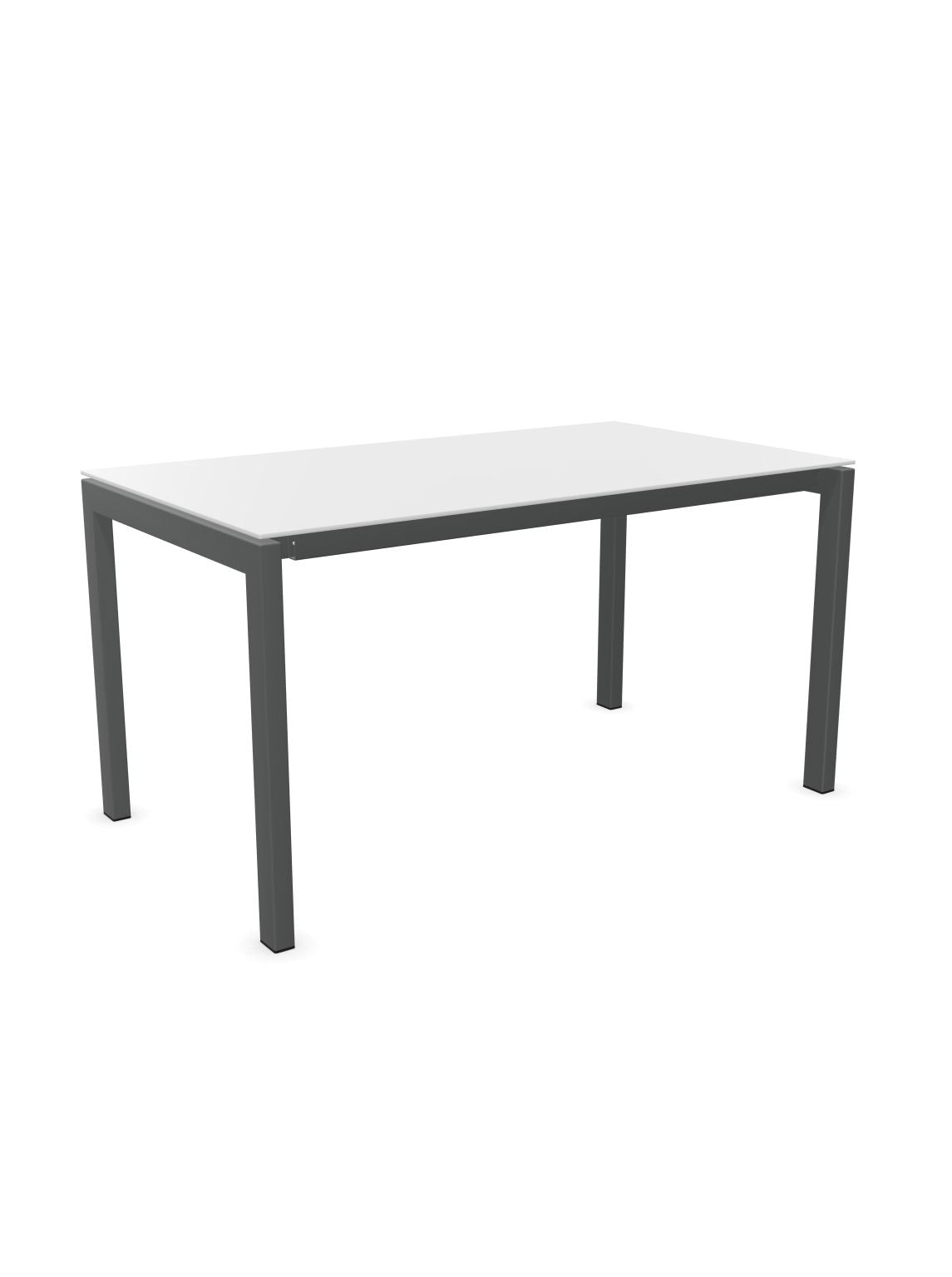 Schaffner Luzern table repas 140x80cm Blanc 90 Graphite 73