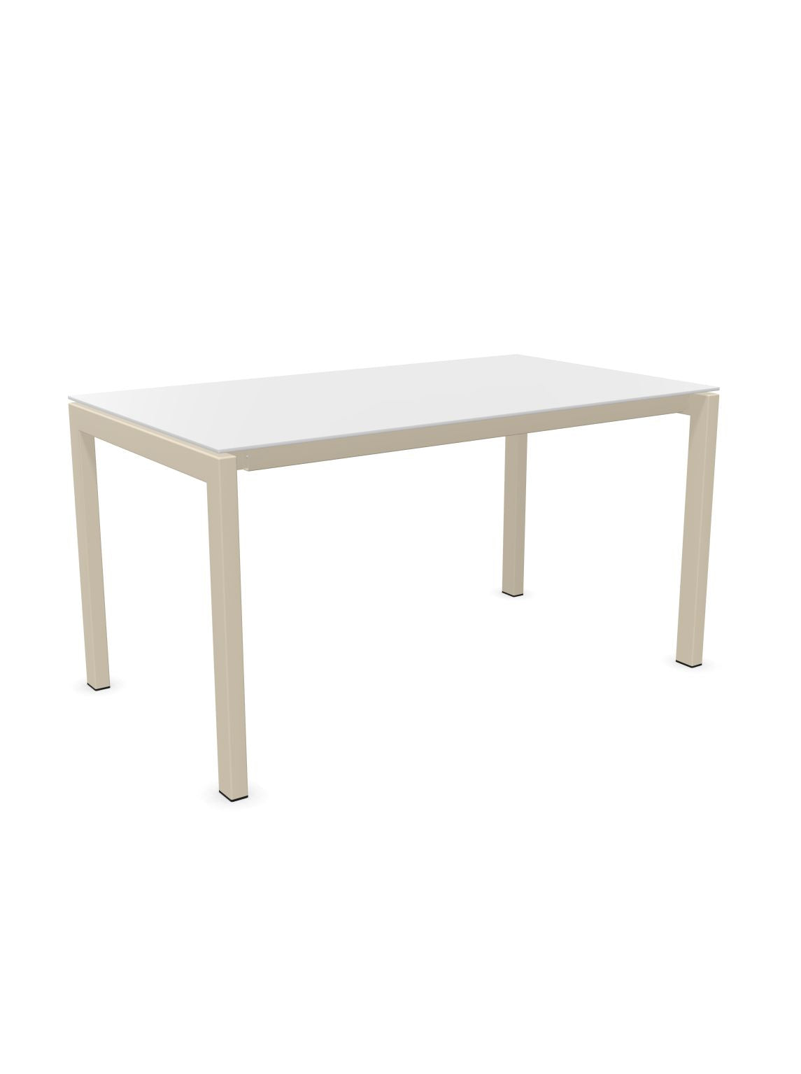 Schaffner Luzern table repas 140x80cm Blanc 90 Sable Pastel 15
