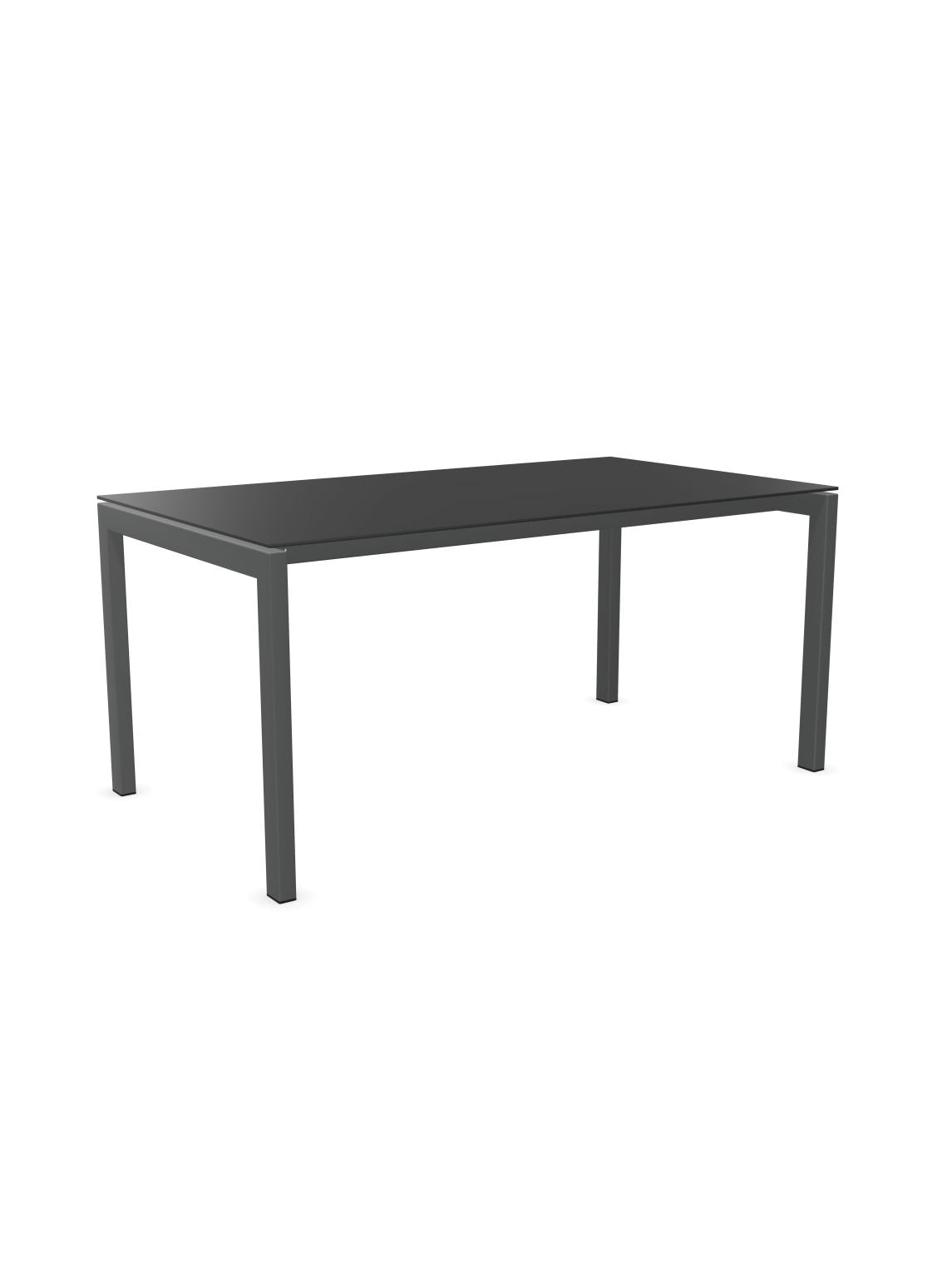 Schaffner Luzern table repas 160x90cm Anthracite 77 Graphite 73