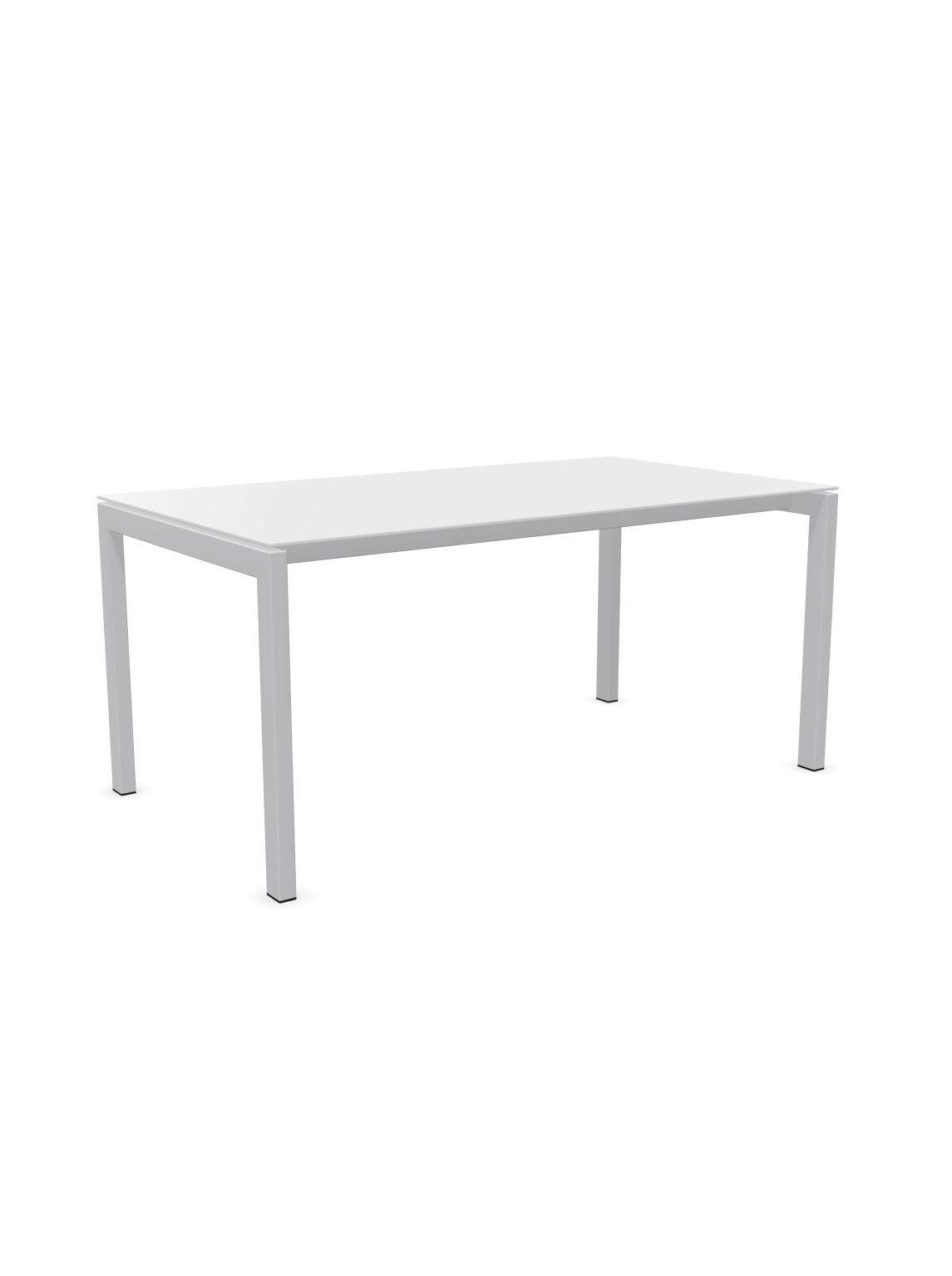 Schaffner Luzern table repas 160x90cm Blanc 90 Gris argent 78