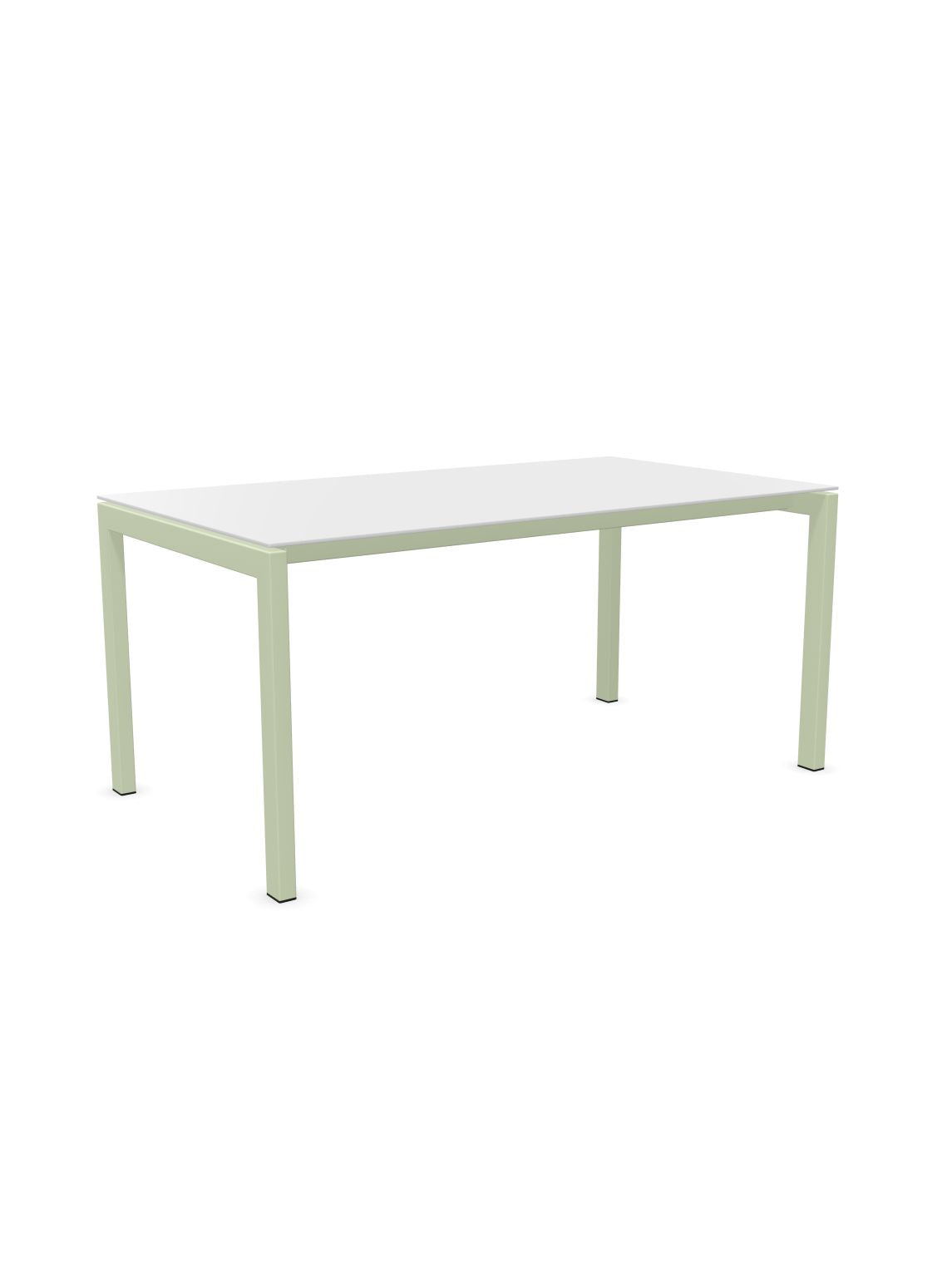 Schaffner Luzern table repas 160x90cm Blanc 90 Vert Pastel 64