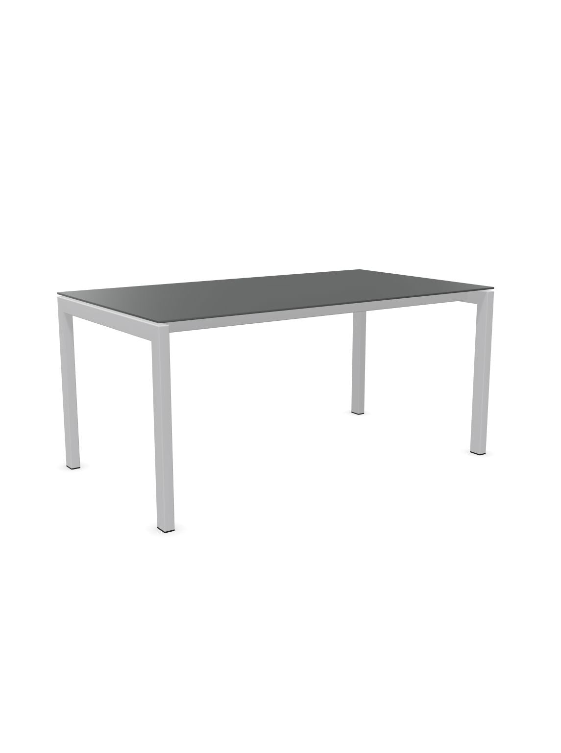 Schaffner Luzern table repas 160x90cm Graphite 73 Gris argent 78