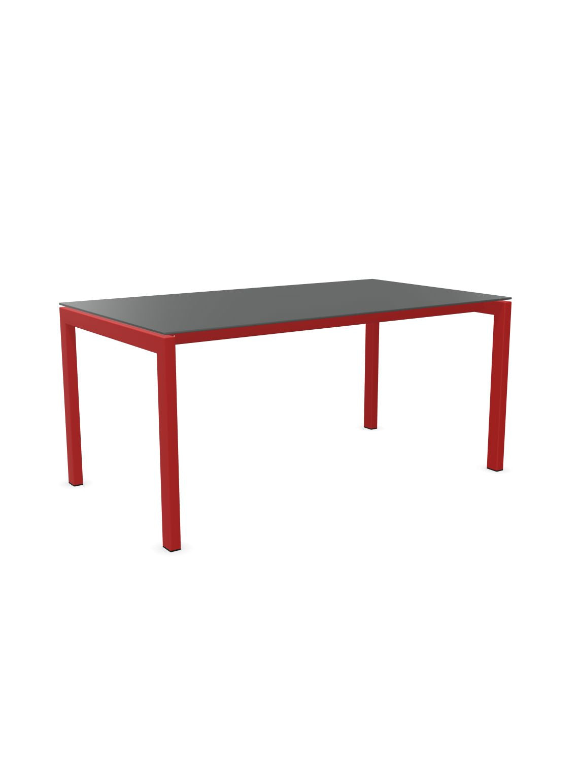 Schaffner Luzern table repas 160x90cm Graphite 73 Rouge 30