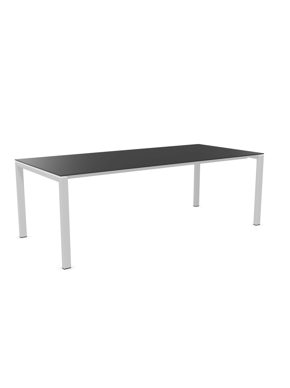 Schaffner Luzern table repas 220x100cm Anthracite 77 Blanc 90