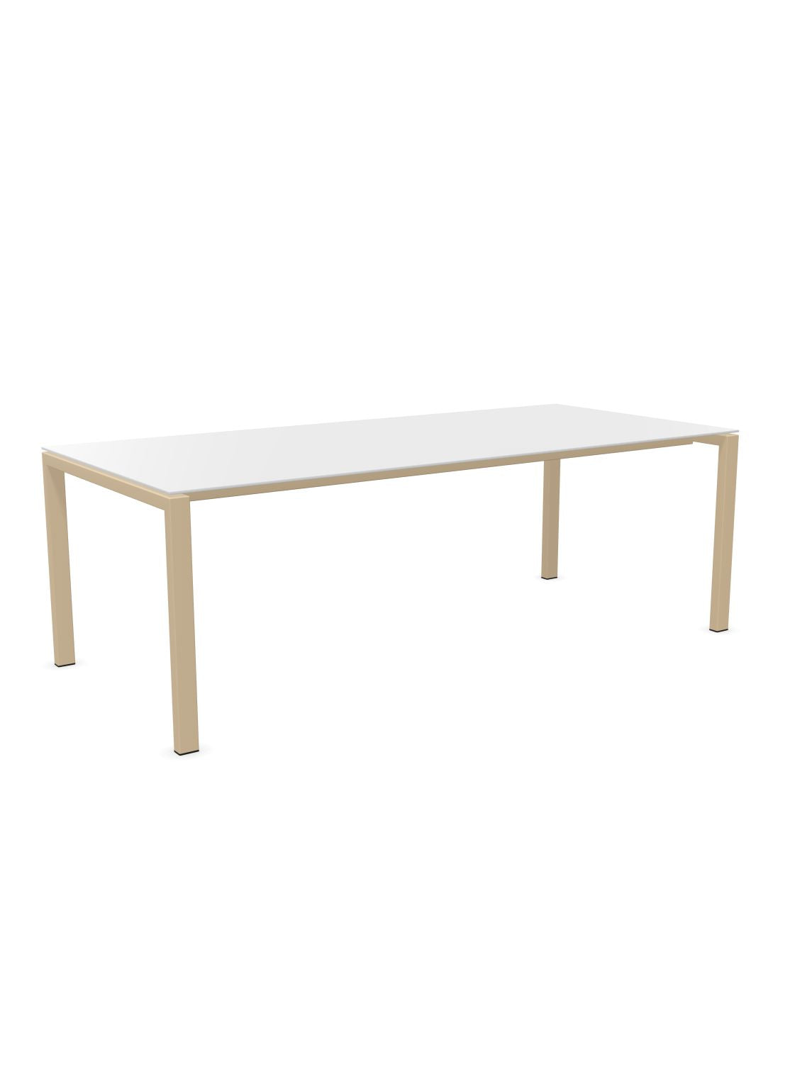Schaffner Luzern table repas 220x100cm Blanc 90 Marron Pastel 83