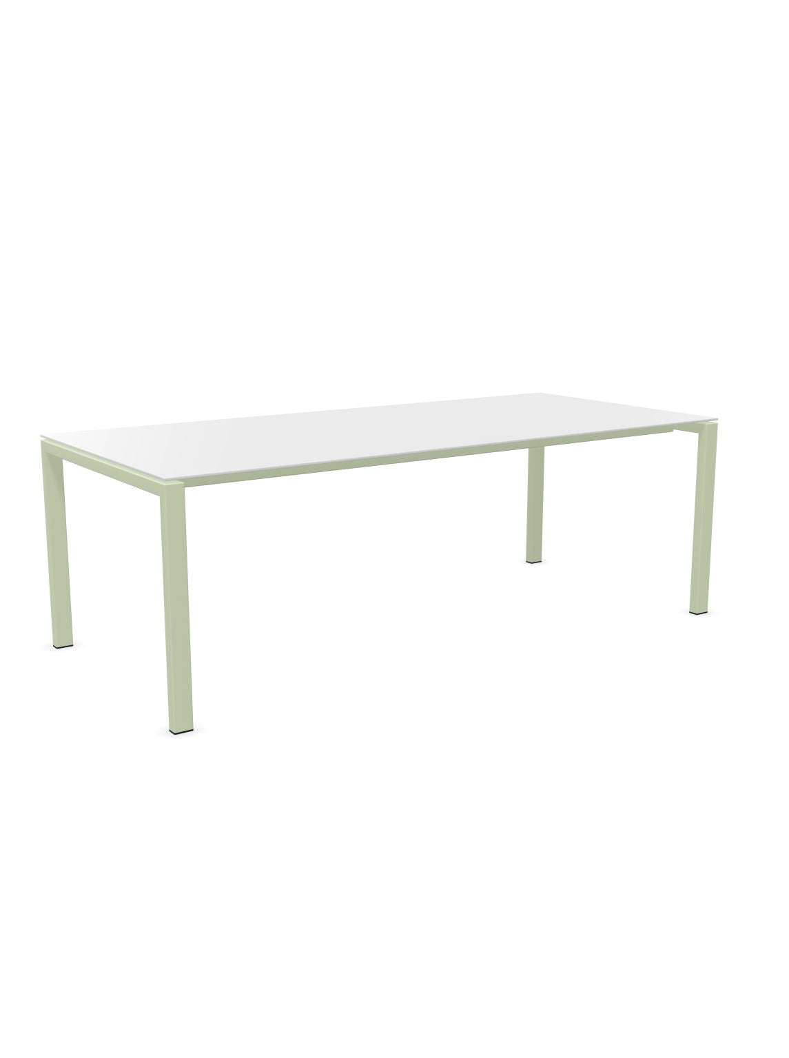 Schaffner Luzern table repas 220x100cm Blanc 90 Vert Pastel 64