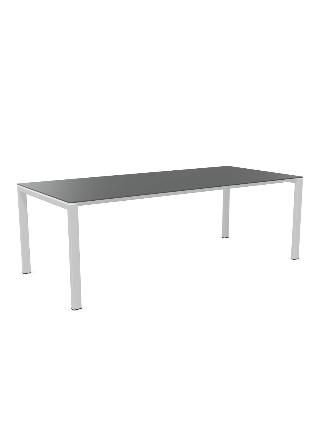 Schaffner Luzern table repas 220x100cm Graphite 73 Blanc 90