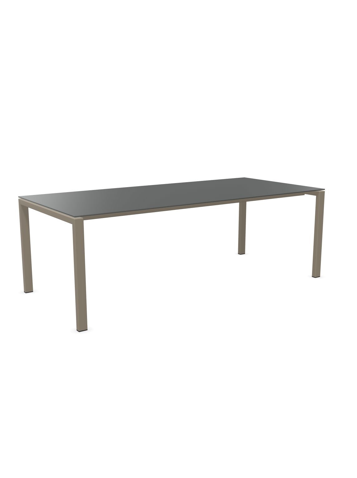 Schaffner Luzern table repas 220x100cm Graphite 73 Champagne 85