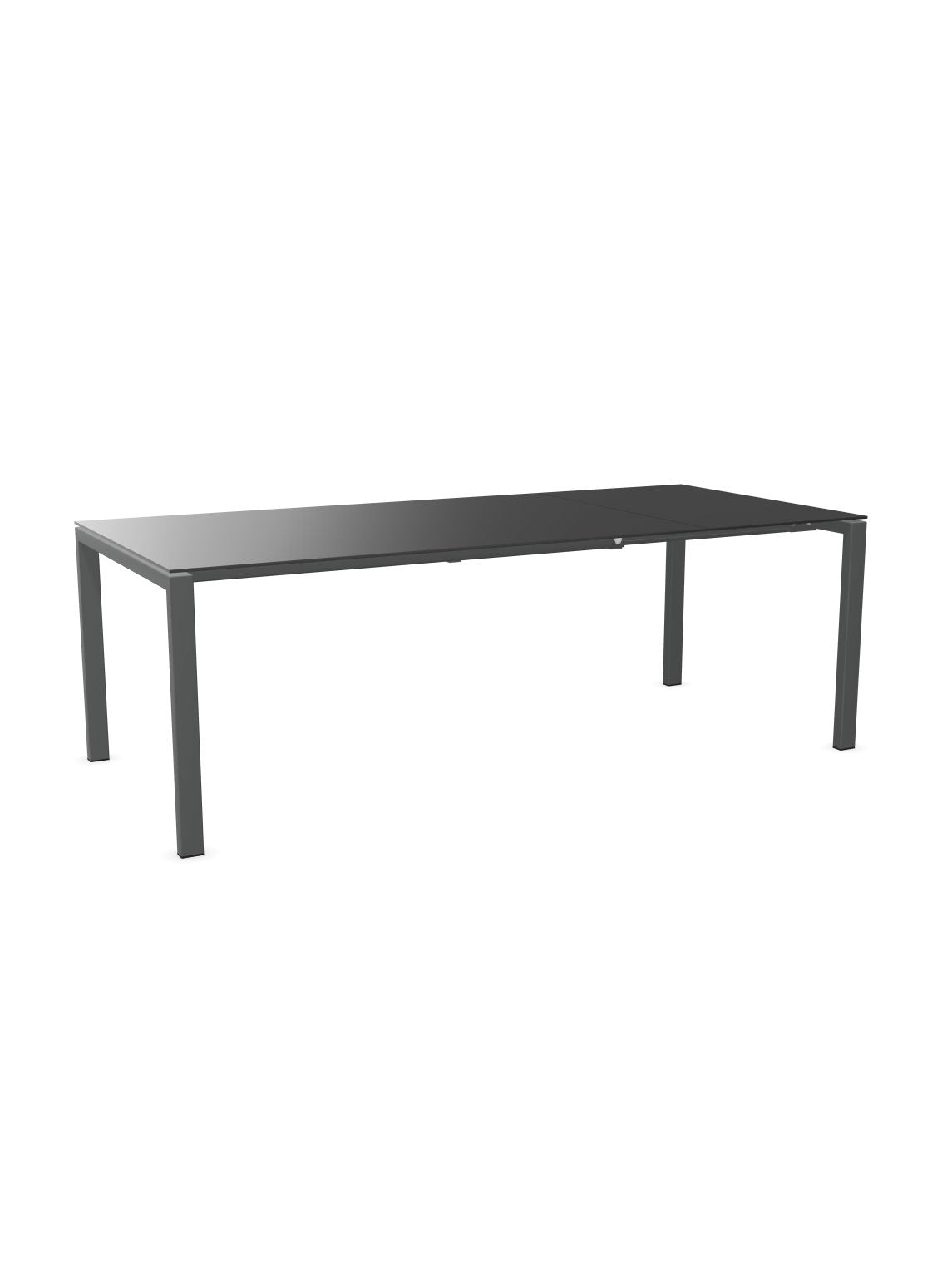 Schaffner Luzern table repas extensible 160/220x100cm Anthracite 77 Graphite 73