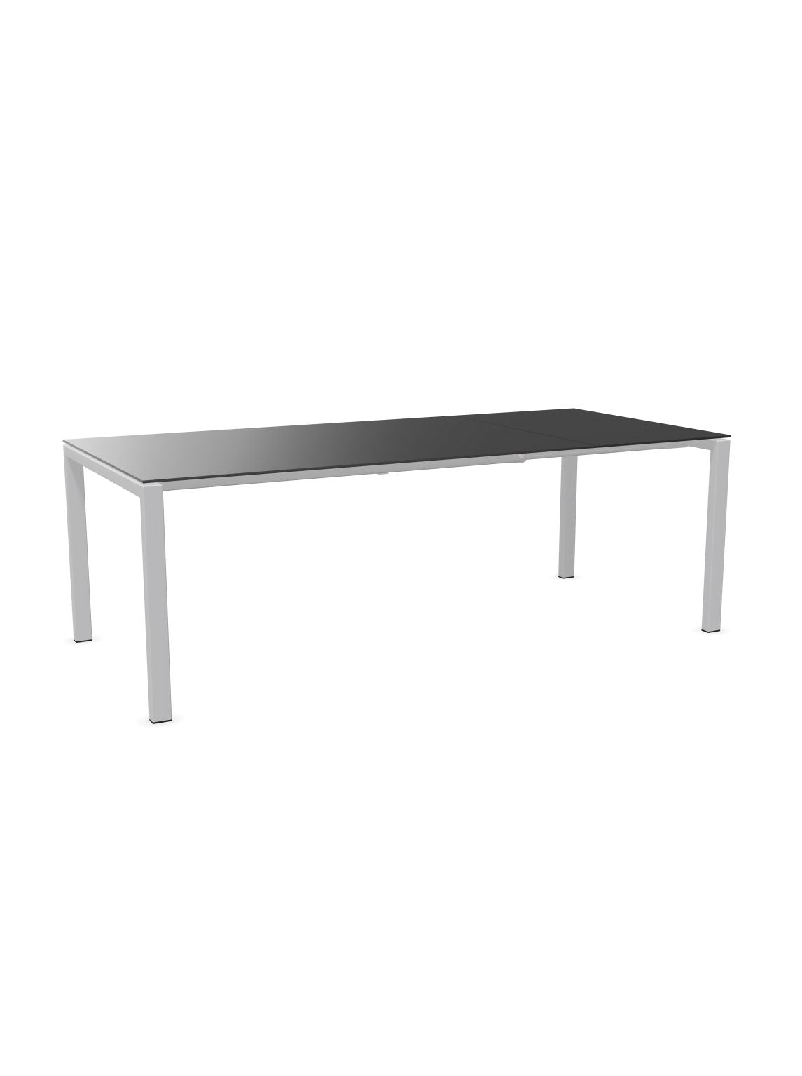 Schaffner Luzern table repas extensible 160/220x100cm Anthracite 77 Gris argent 78