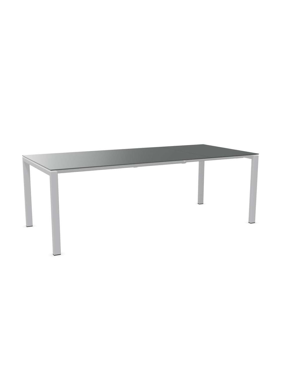 Schaffner Luzern table repas extensible 160/220x100cm Graphite 73 Gris argent 78