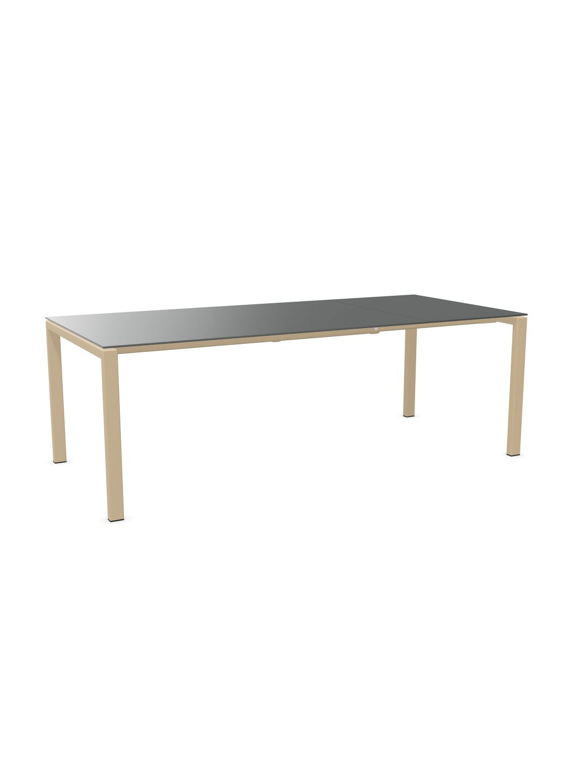 Schaffner Luzern table repas extensible 160/220x100cm Graphite 73 Marron Pastel 83